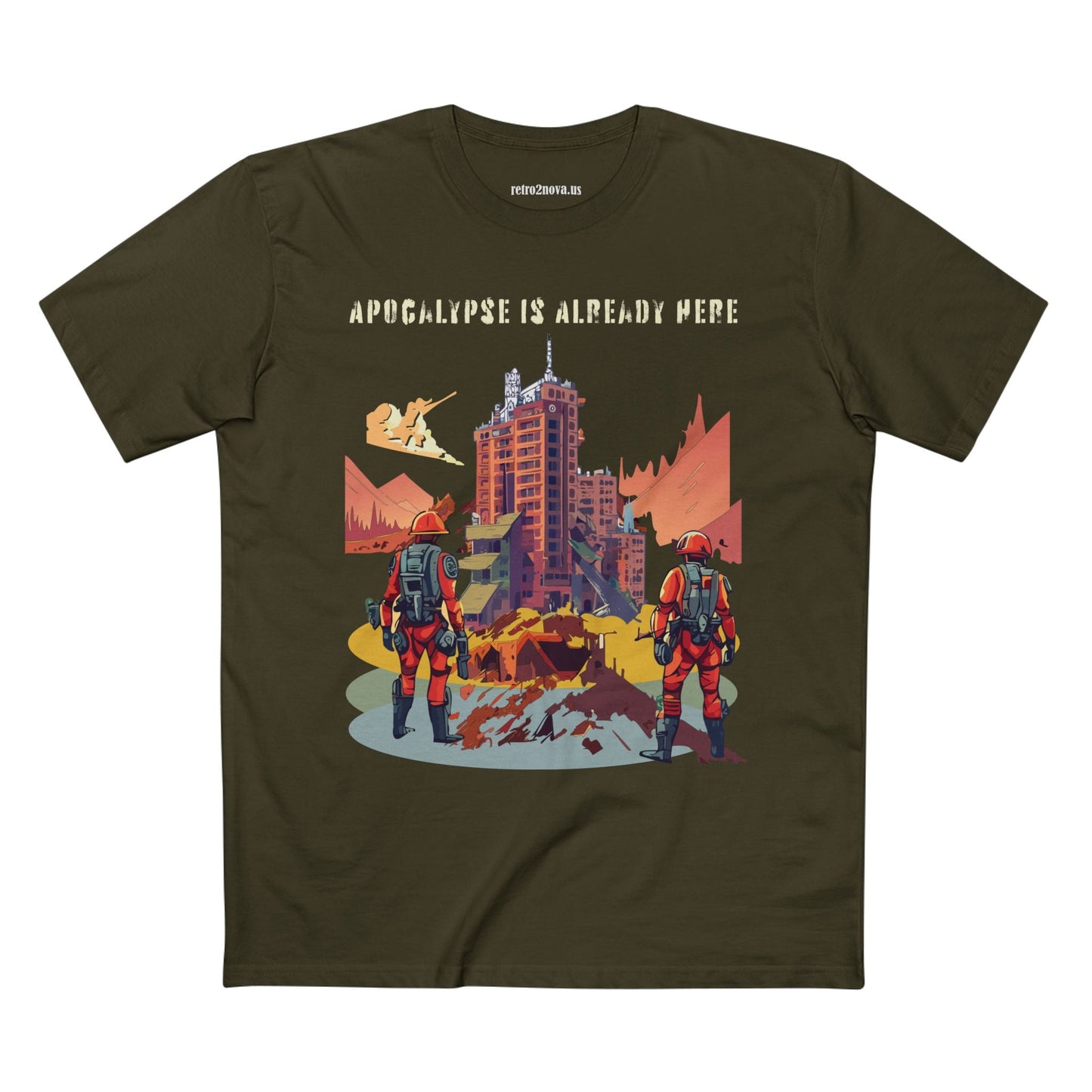 Cataclysm Doomsday Unisex Premium Cotton Tee With Original Art Design Retro2Nova