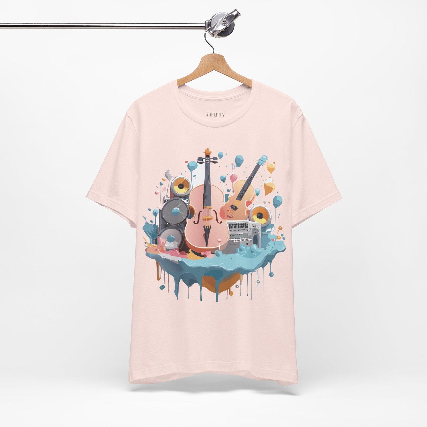 Adelpha Vintage Inspired Music Graphic T Shirt Unisex Jersey Short Sleeve Tee Artwork