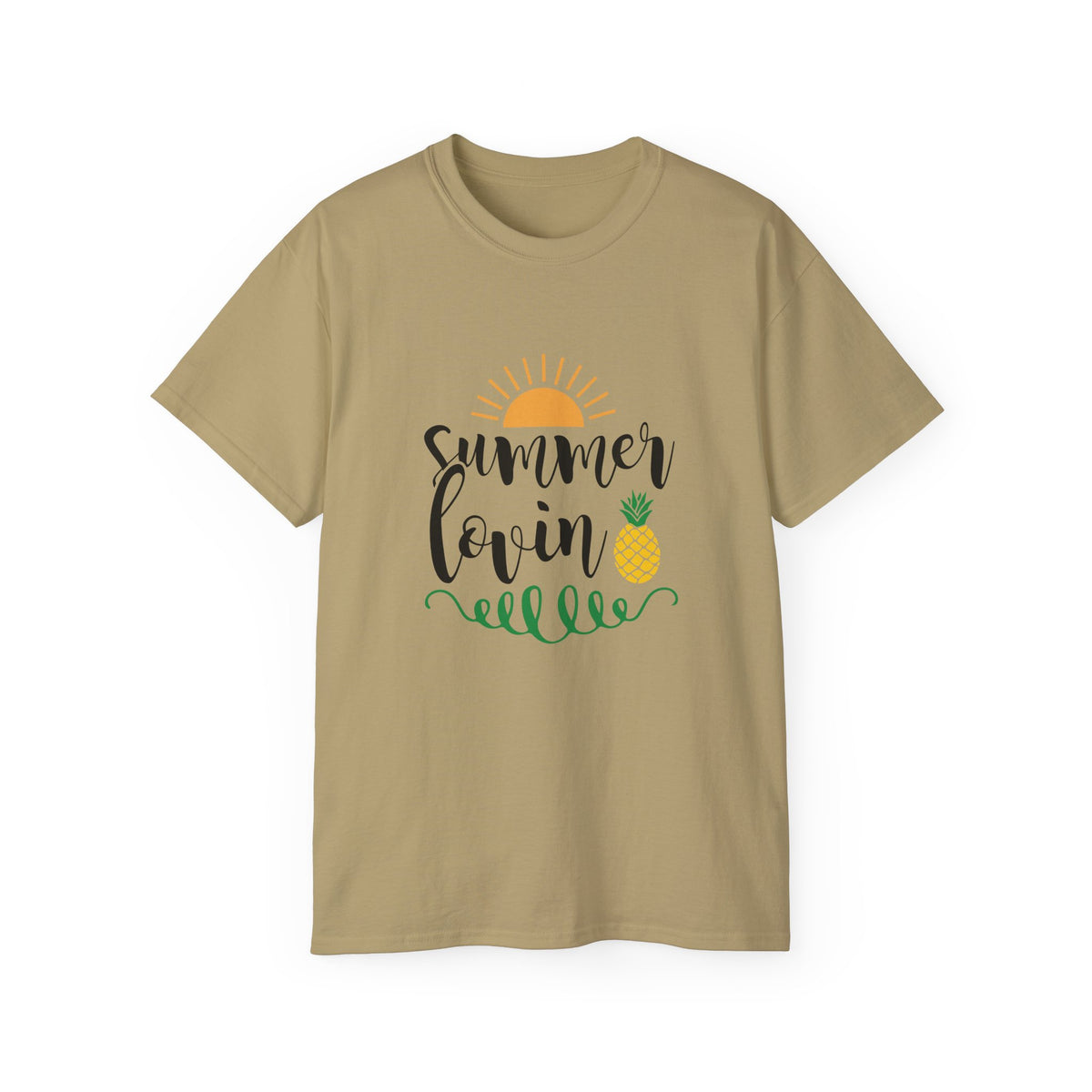 Summer Lovin sun and pineapple T-Shirt | beach vibes, tropical script