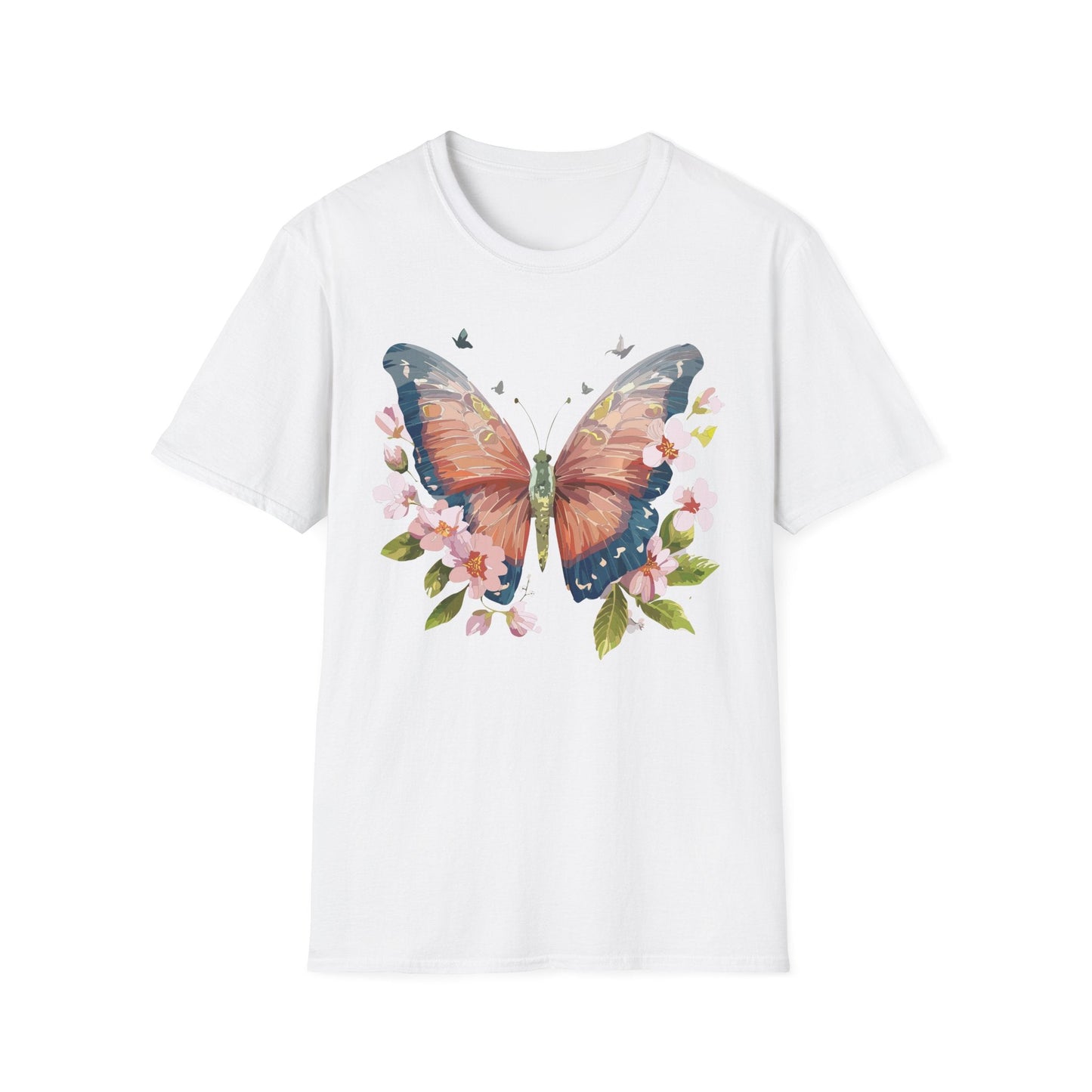 Unisex Monarch Butterfly T Shirt Softstyle 64000 Gildan Ring Spun Cotton Tee Lightweight Comfort