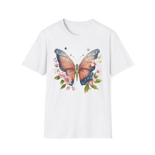Unisex Monarch Butterfly T Shirt Softstyle 64000 Gildan Ring Spun Cotton Tee Lightweight Comfort