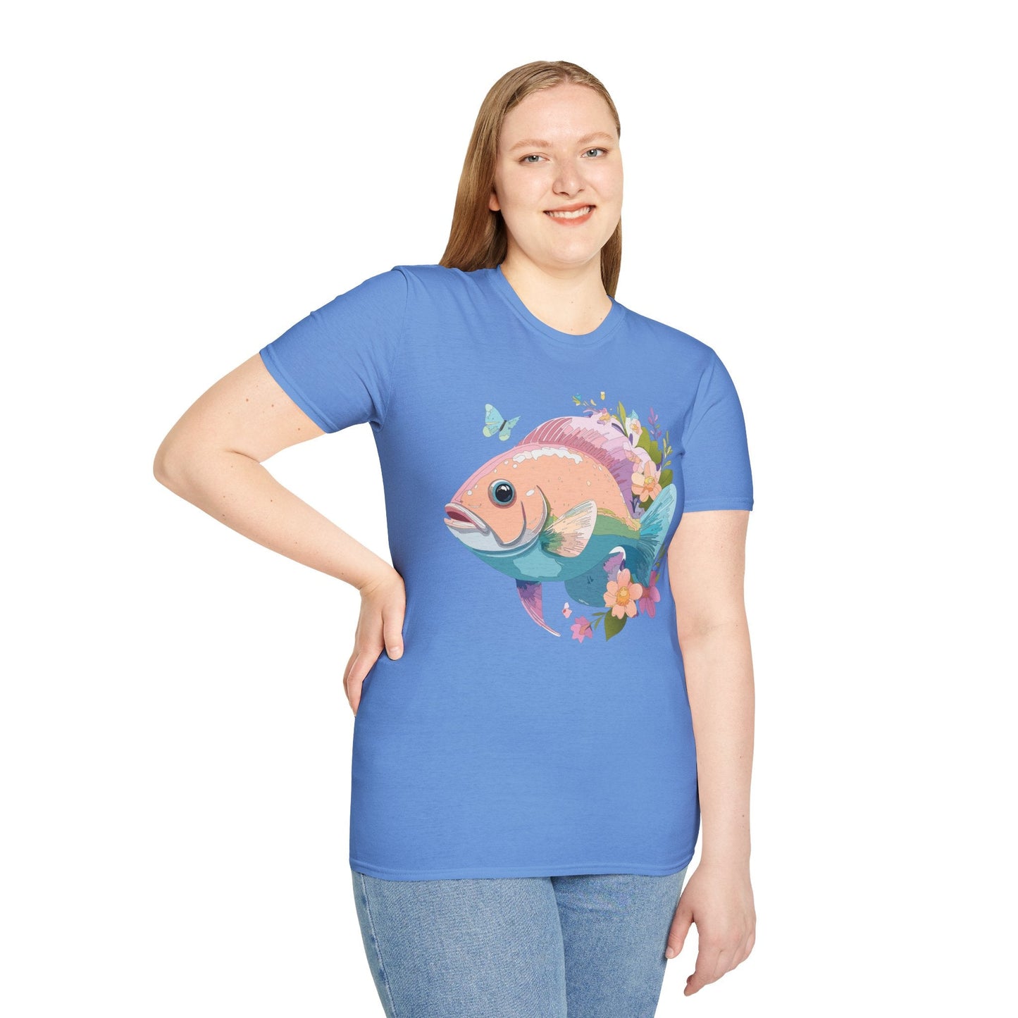 Fish Art Design Shirt, T Shirt with Fish, Graphic Shirt, Tee Shirt with Graphic Design, Shirt with Fish Graphic Art