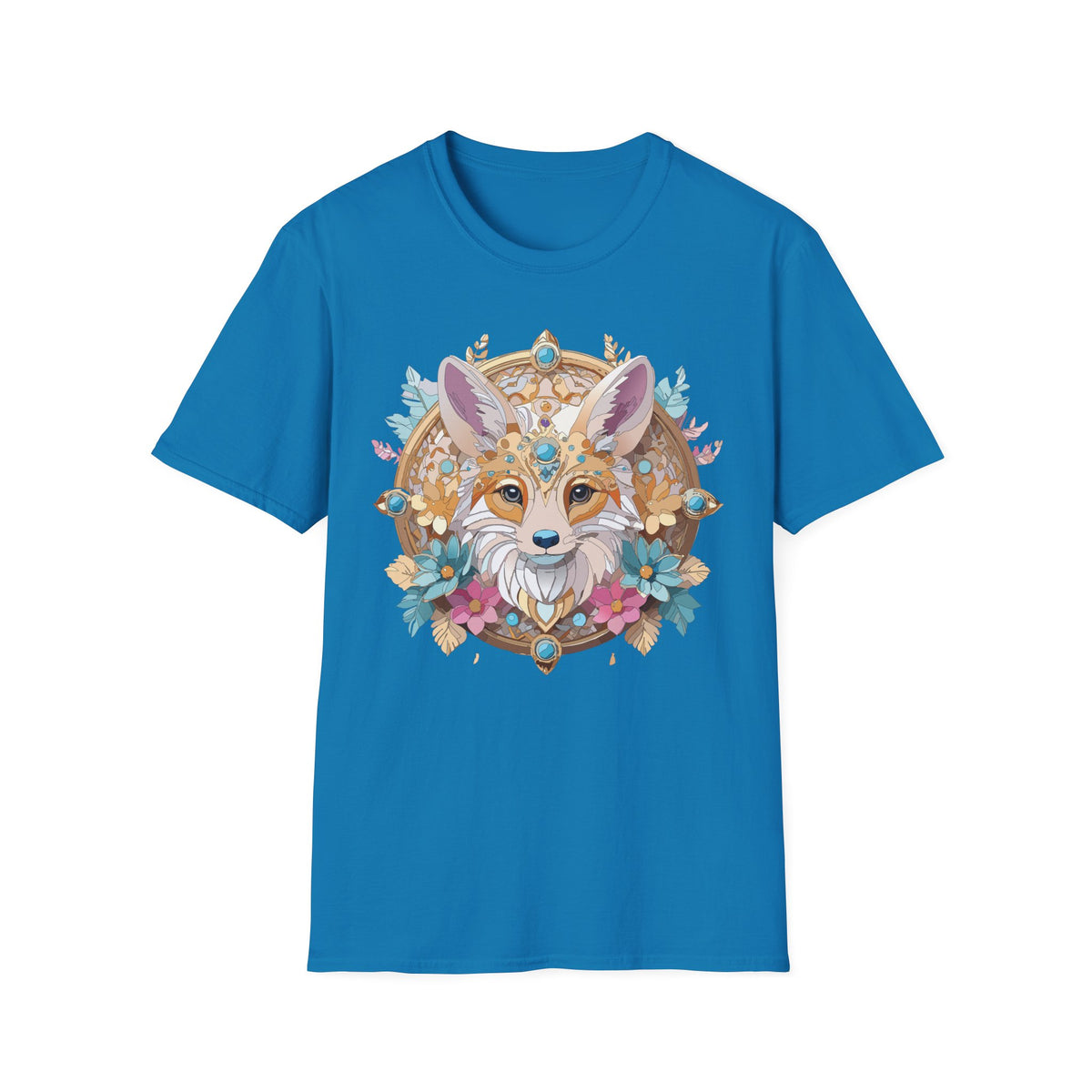 Boho Fox Mandala T-Shirt | Floral Fox Face Tee
