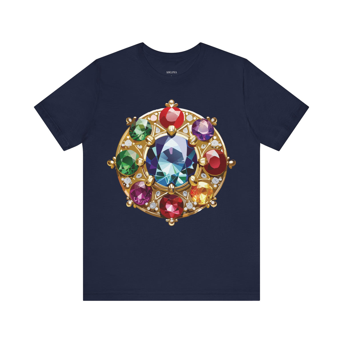 Jewelry Graphic Unisex Cotton Bella+Canvas Tee with Art Design n133