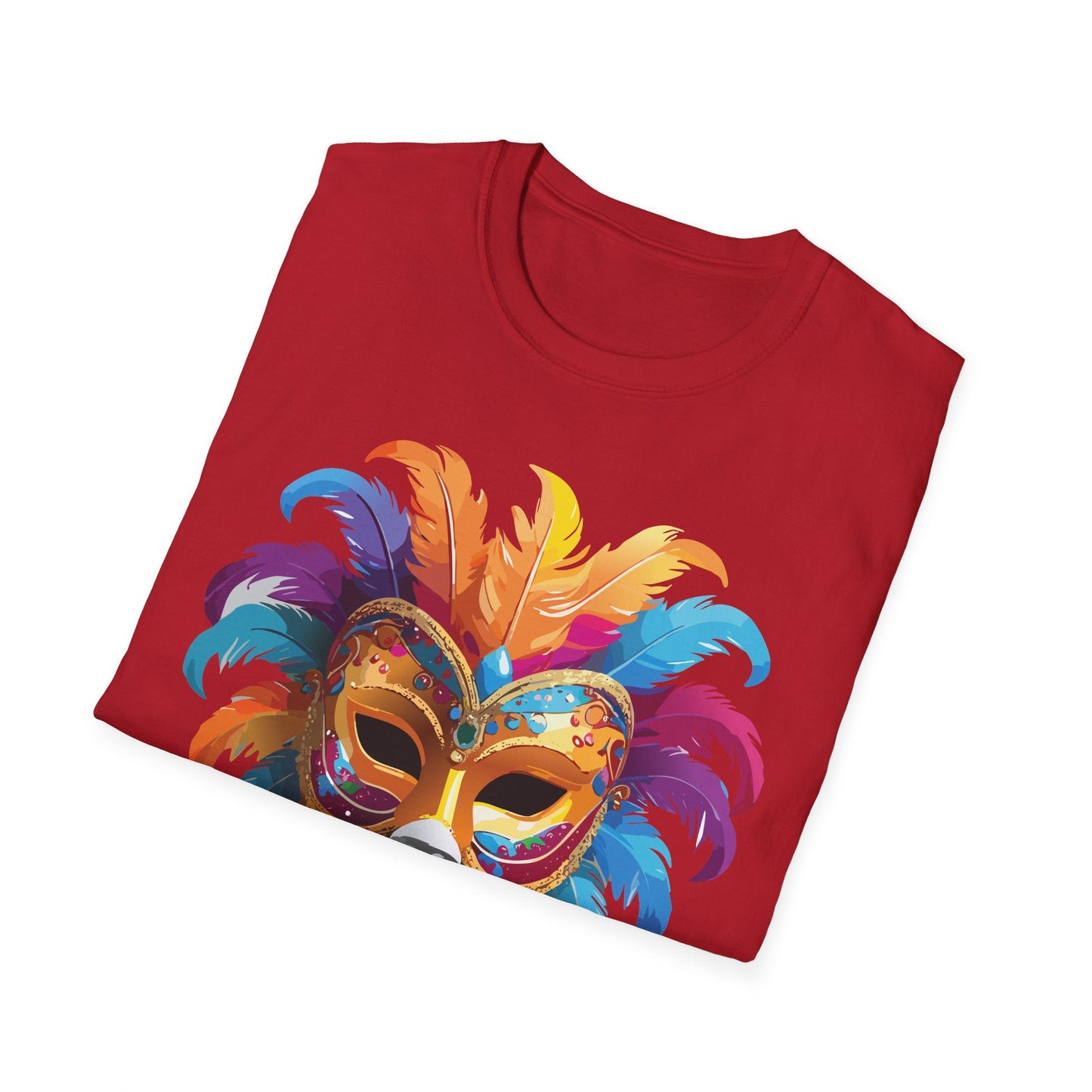Mask Graphic Unisex Cotton Masquerade Design Artwork Tee 28
