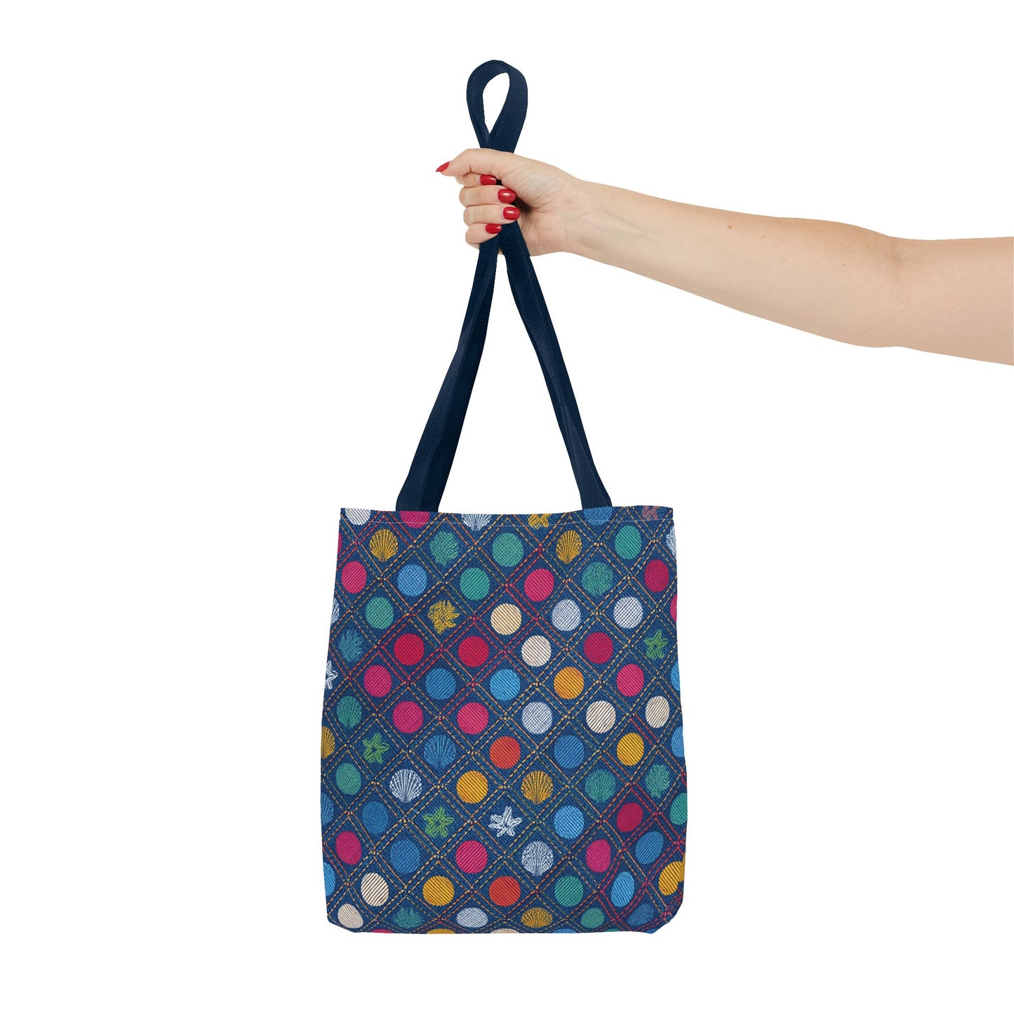 Denim Fabric Imitation Print Unisex Canvas Bag Poly Spun 3 Sizes Tote Bag 182-6