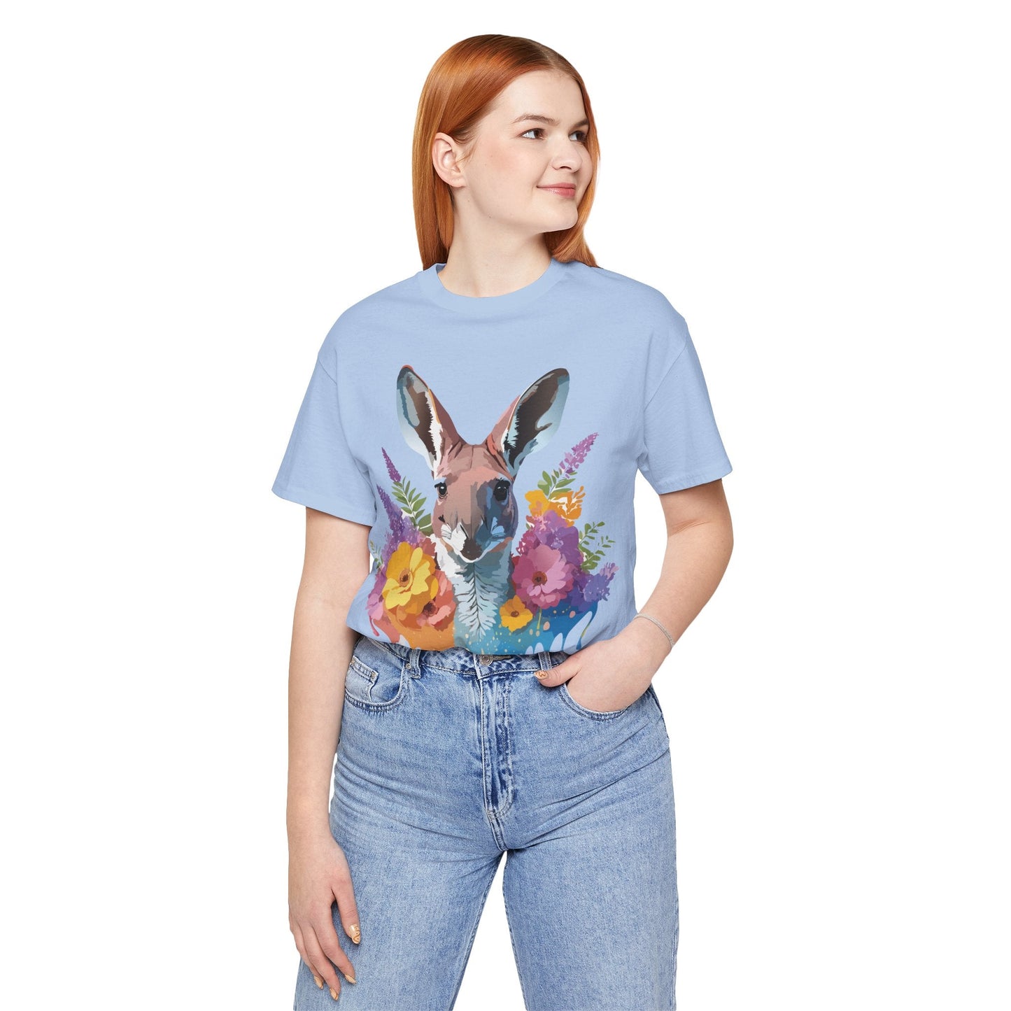 Kangaroo Graphic Unisex 100 Cotton Vintage Animal Artwork Tee 8