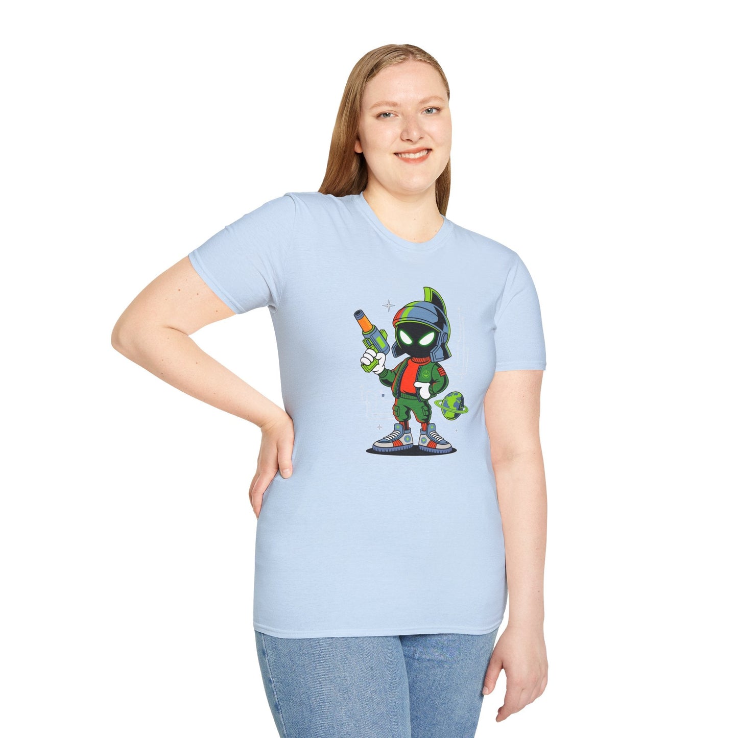 Gildan Softstyle 64000 Unisex Cartoon T Shirt With Animation And Funny Animals Design