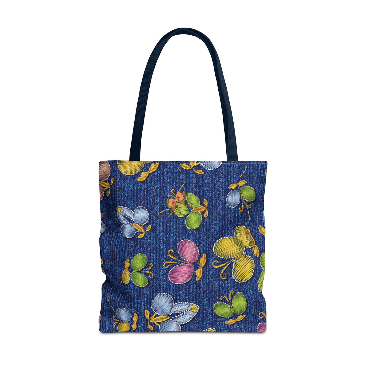 Denim Fabric Imitation Print Unisex Canvas Bag Poly Spun 3 Sizes Tote Bag 176