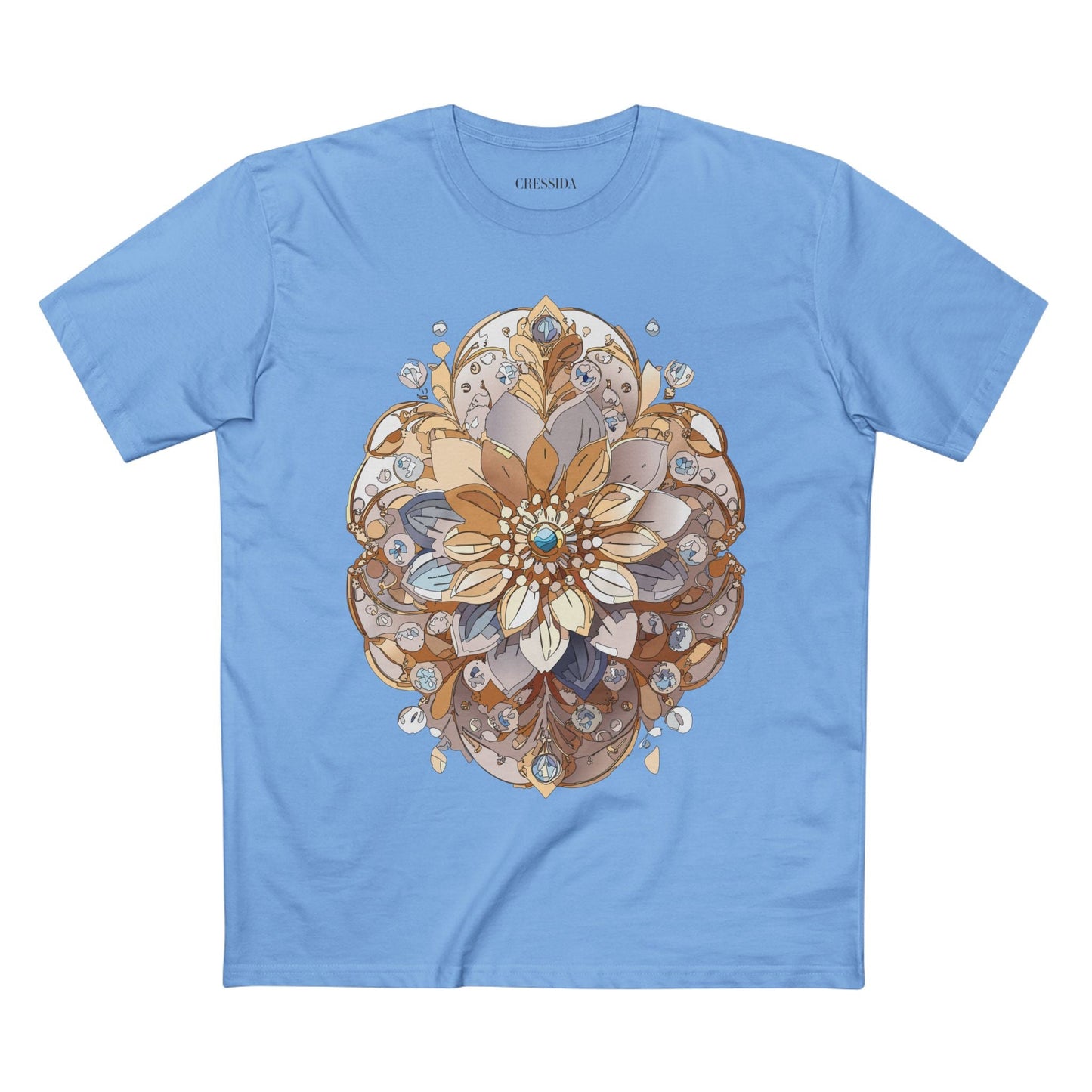 Floral Graphic T-Shirt Unisex 100 Cotton Art Design with Antique Flowers Tee 10