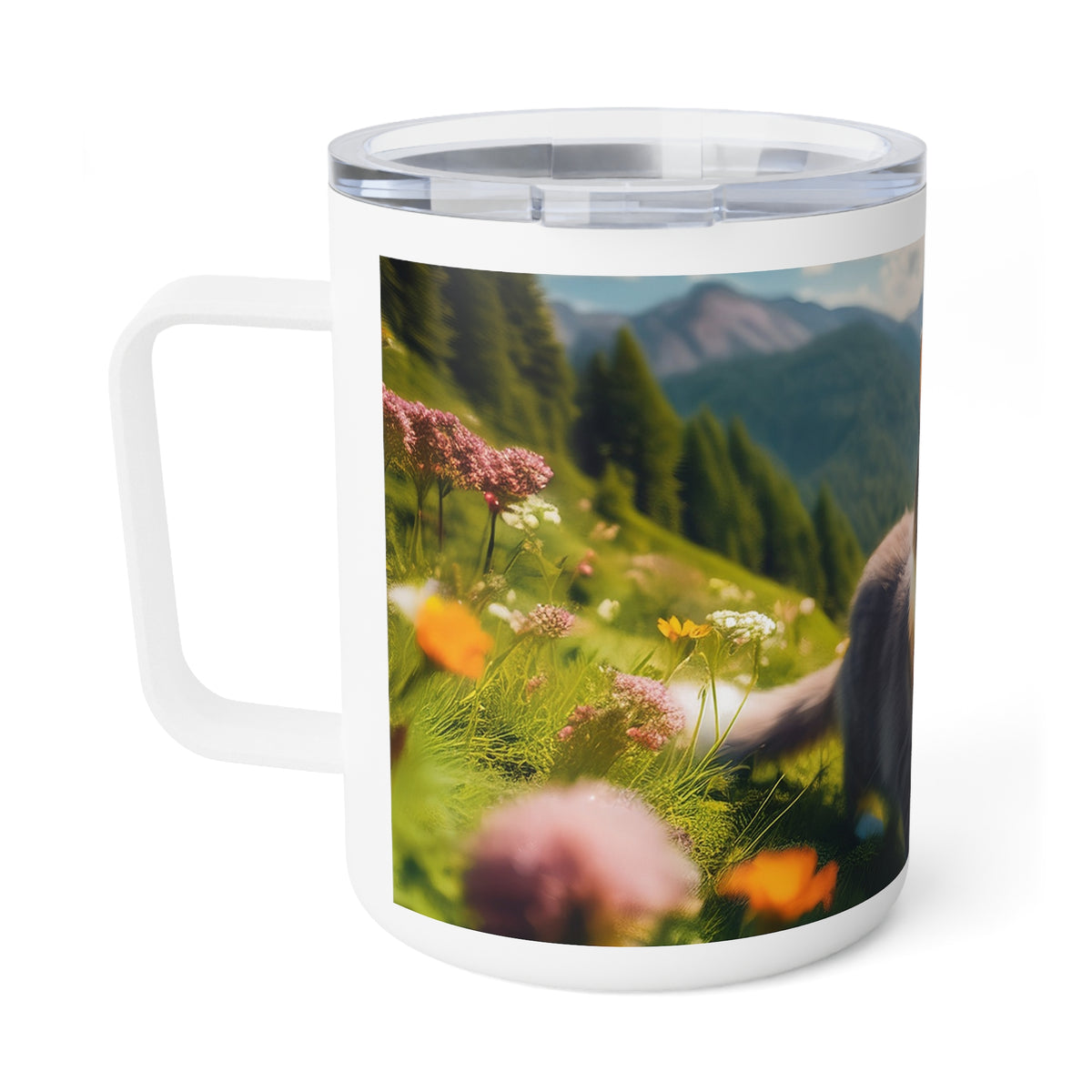 11 Art Design Insulated Coffee Mug Clear Lid 10oz Insulated Coffee Mug 10oz