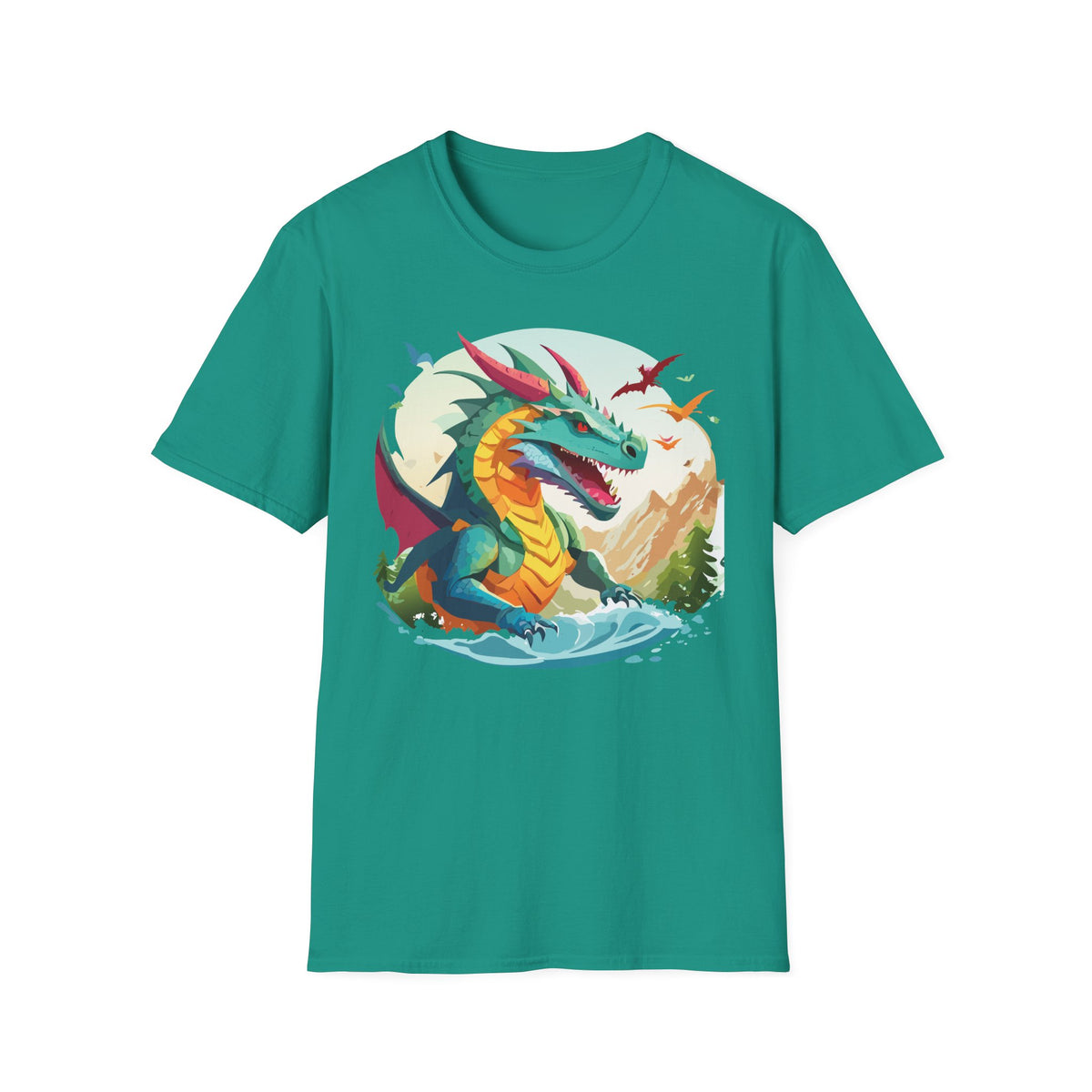 Dragon Graphic Tee Gildan Unisex 100 Cotton Tee Shirt with Animals m14