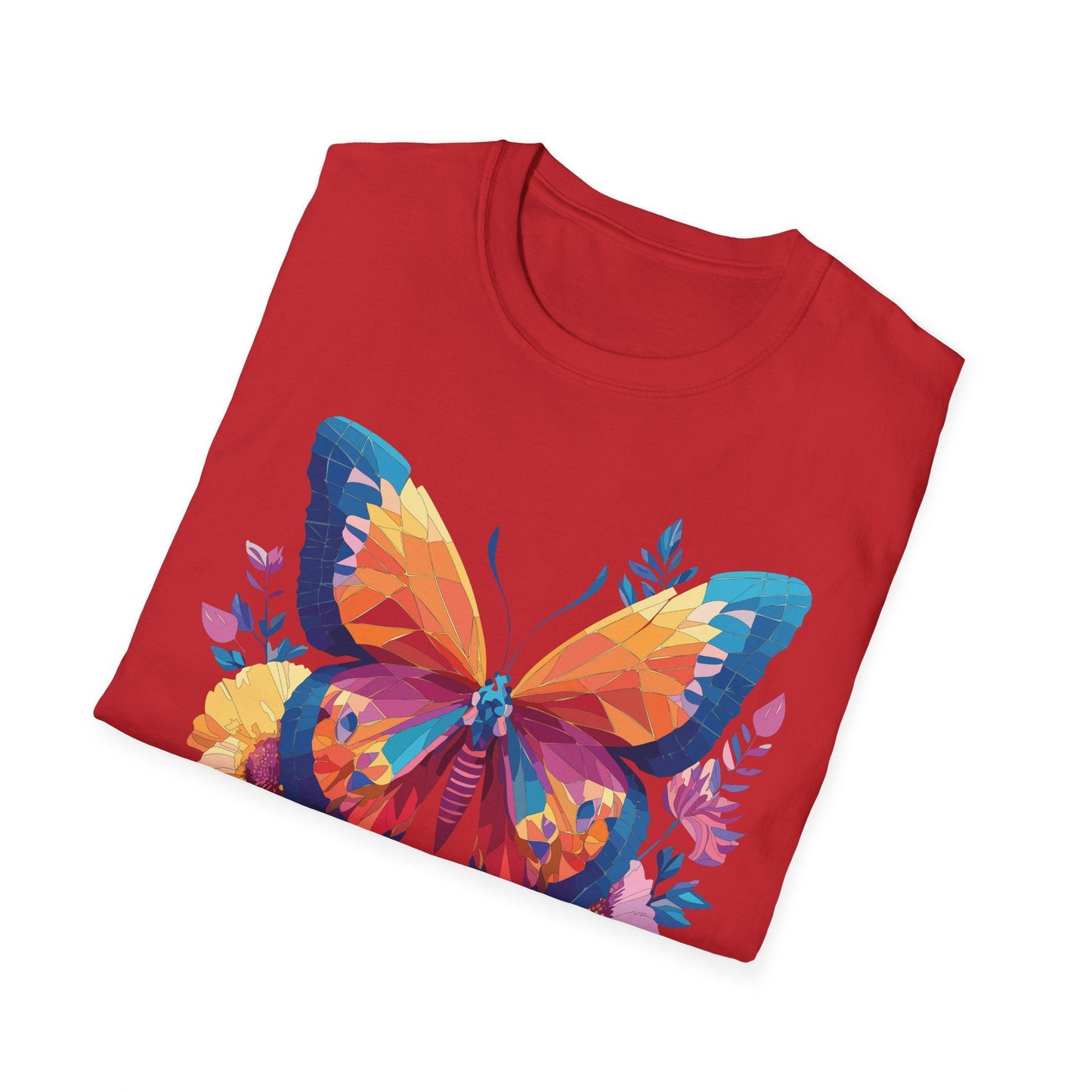 Butterfly Shirt Unisex Softstyle Short Sleeve Tee Monarch Butterfly 100 Percent Cotton