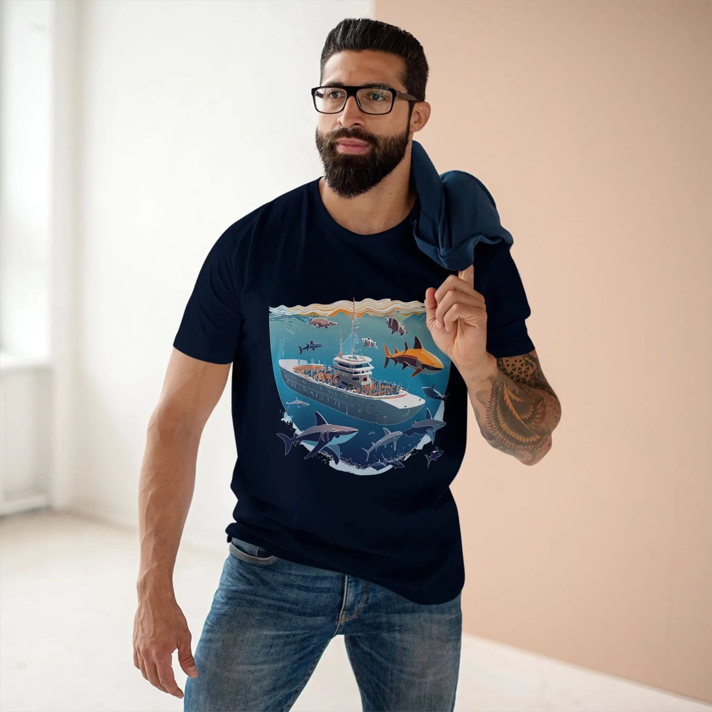 Ocean Coast Graphic Unisex 100 Cotton Staple Tee 9