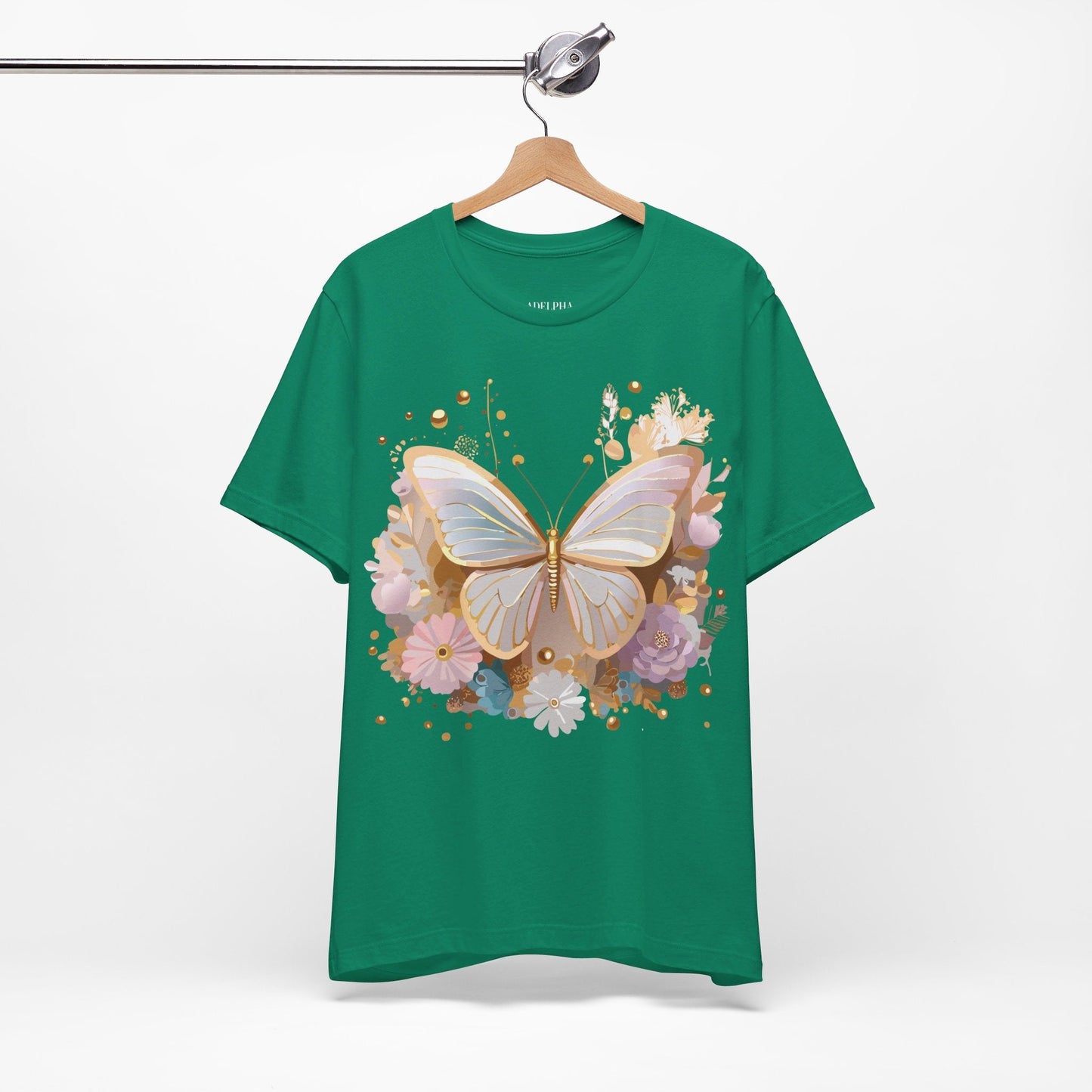 Unisex Graphic Tee With Adelpha Artwork Vintage Butterfly Inspired Art Design Tee