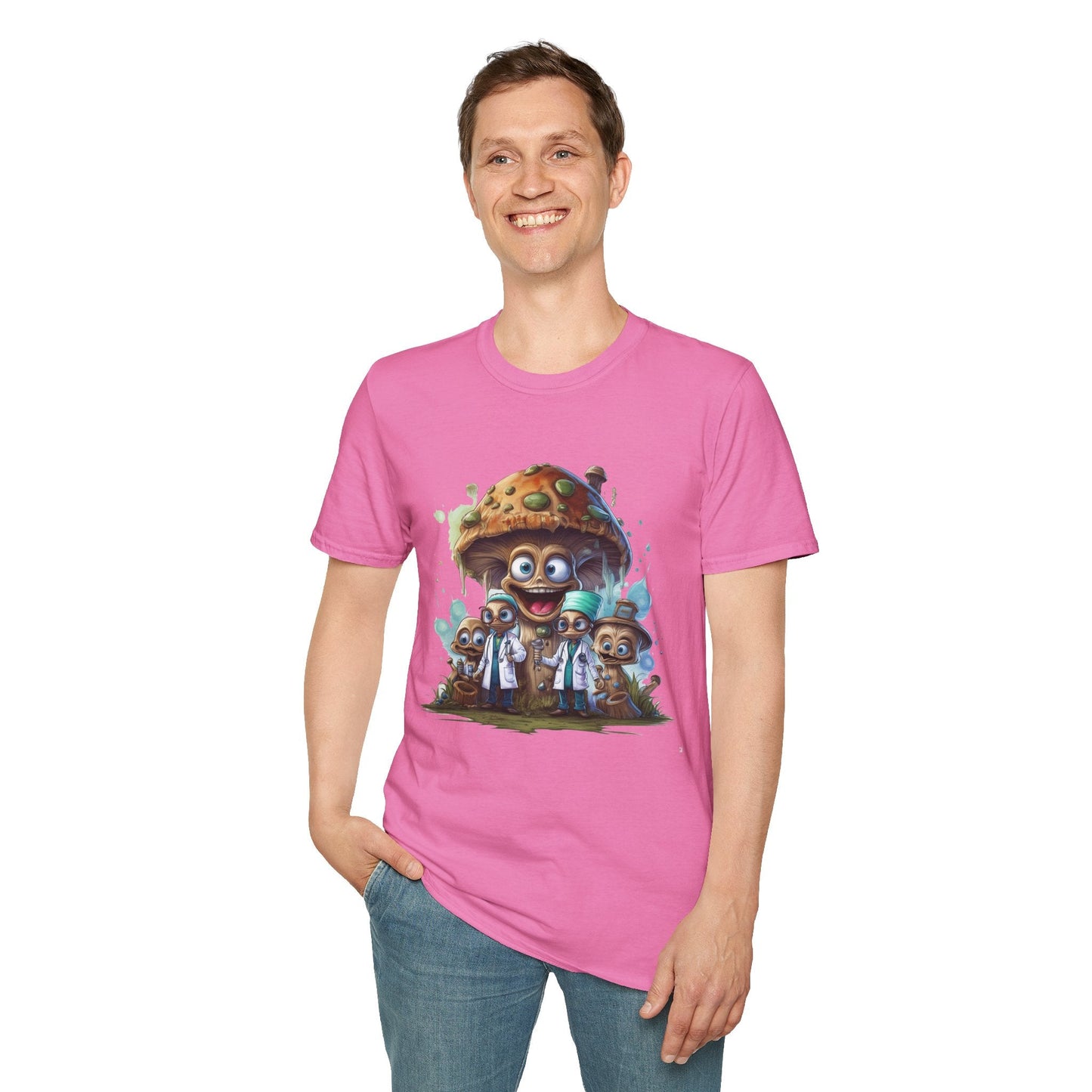 Mashroom Tee Shirt Unisex Funny Mushroom Design Softstyle 64000 Cotton Graphic Tee
