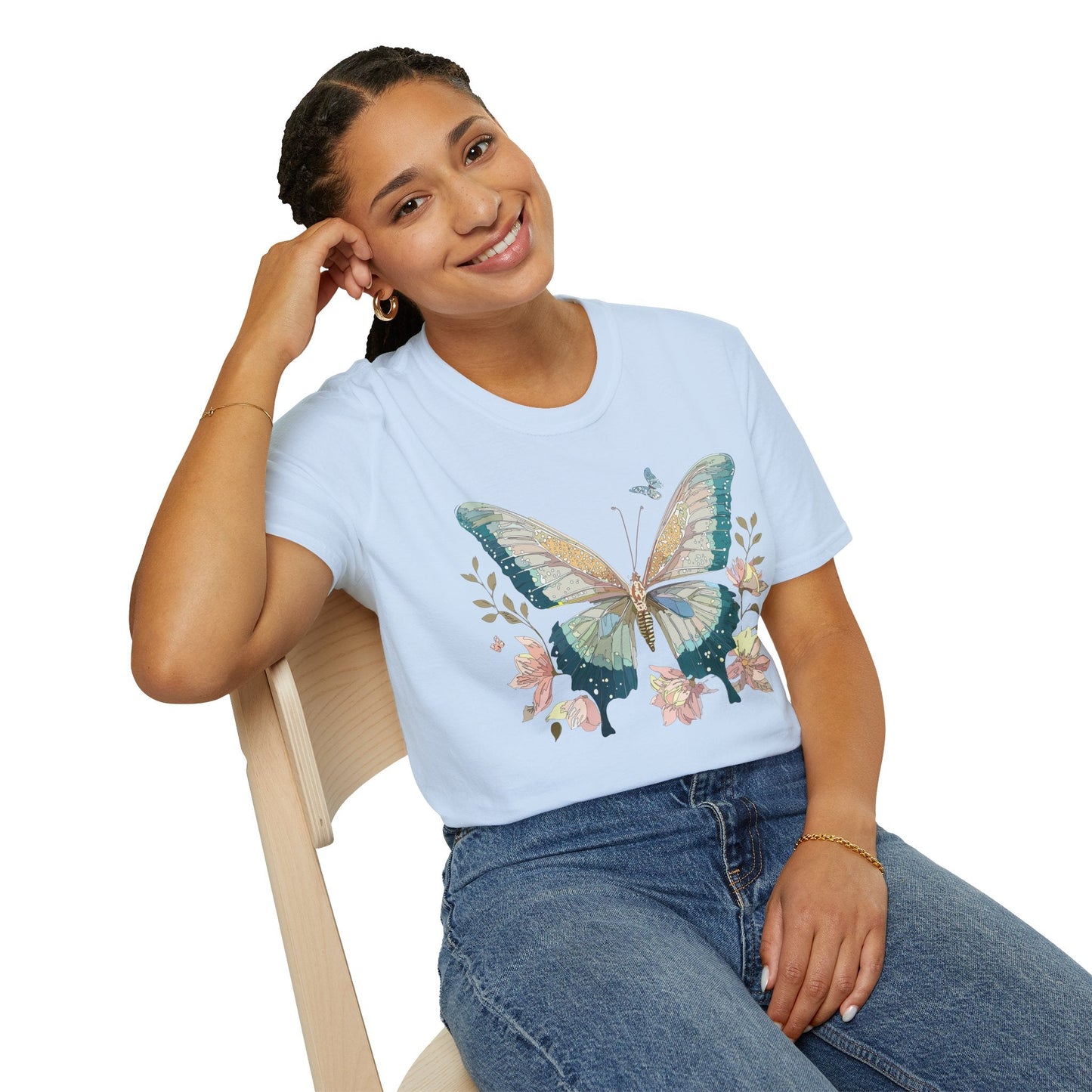 Butterfly T Shirt Unisex Softstyle Short Sleeve Gildan 64000 Monarch Inspired Shirt