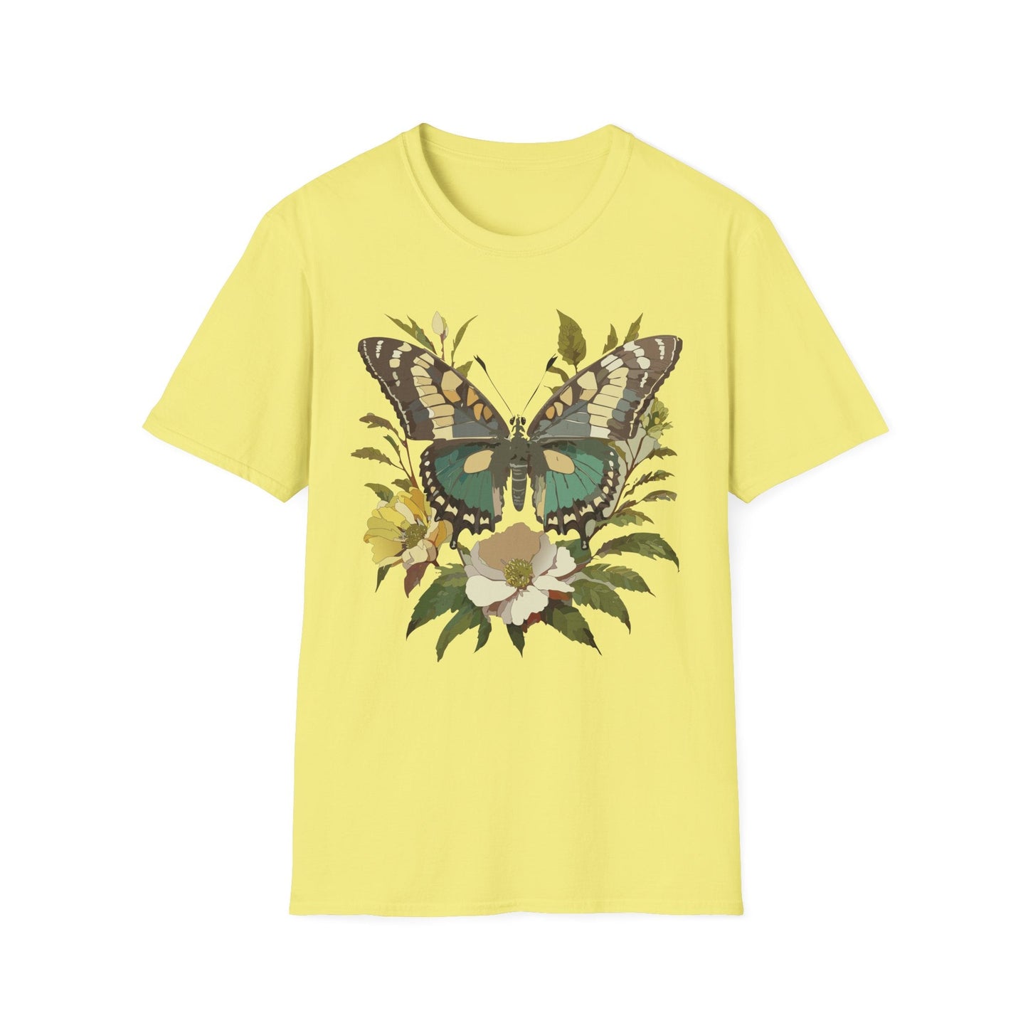 Butterfly Shirt Unisex Monarch Butterfly Tee Gildan Softstyle 64000 100 Percent Ring Spun Cotton