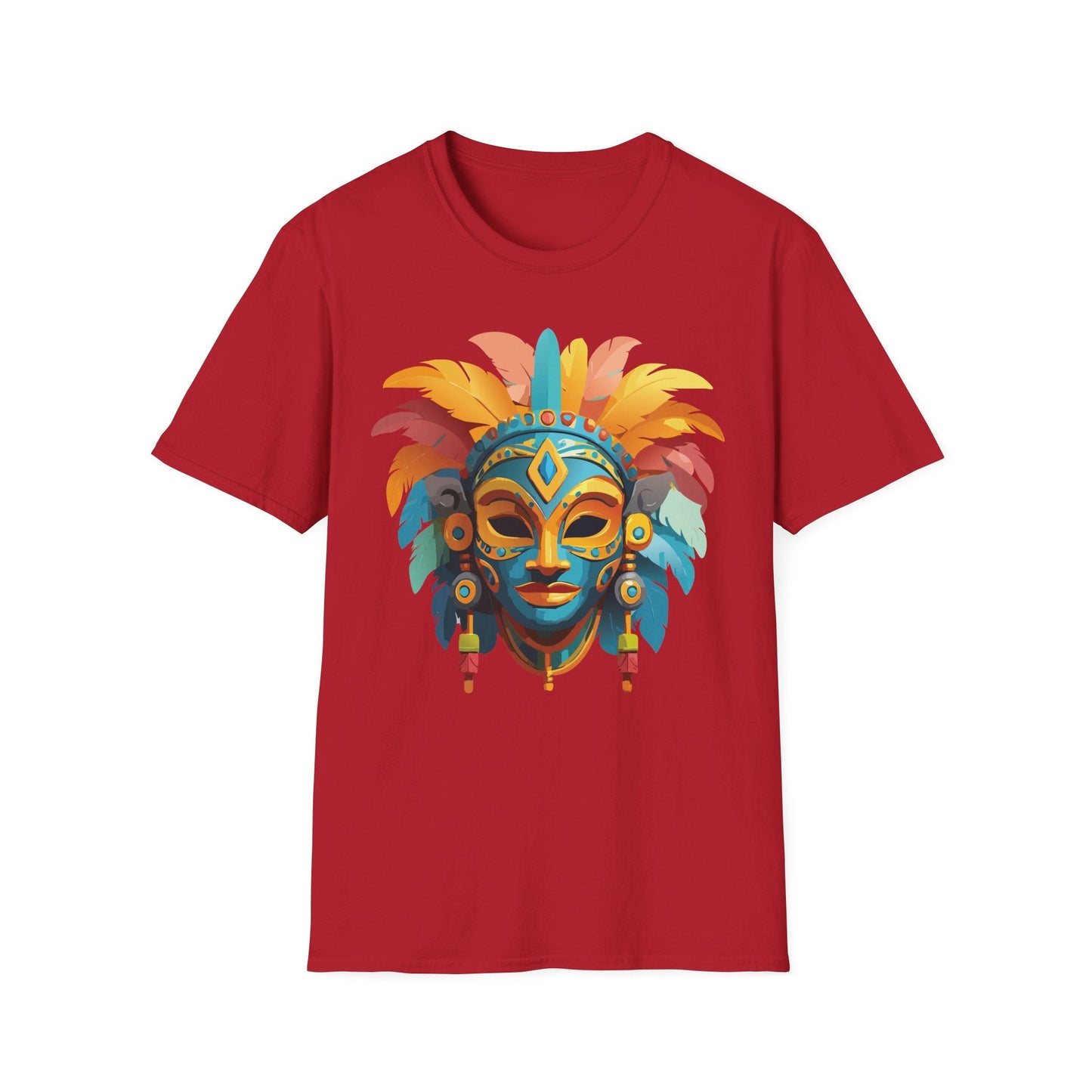 Mask Tee Shirt Unisex Graphic Design Short Sleeve Tee Gildan Softstyle 64000 Ring Spun Cotton