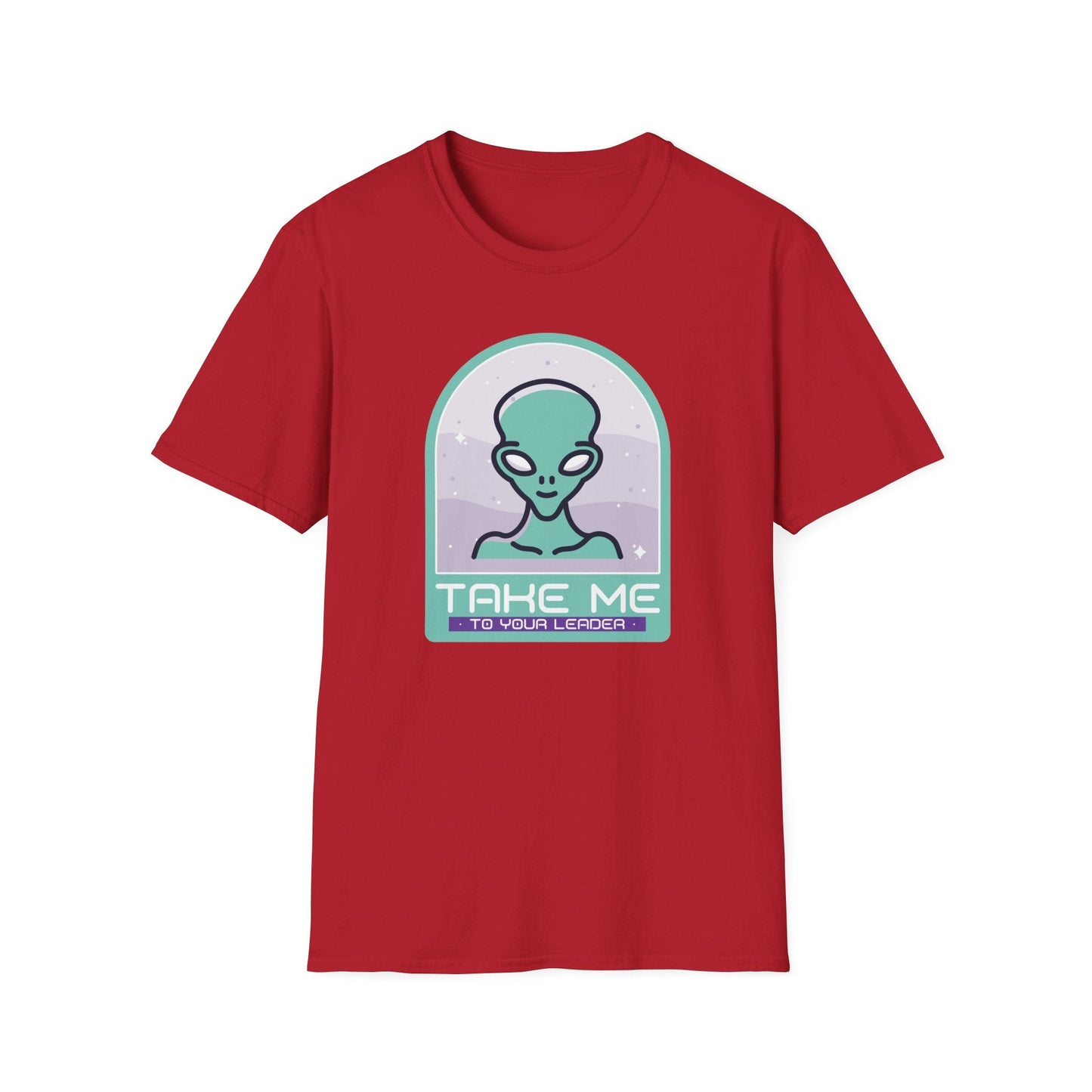 Alien Graphic TShirt  Take Me to Your Leader Retro Space Tee