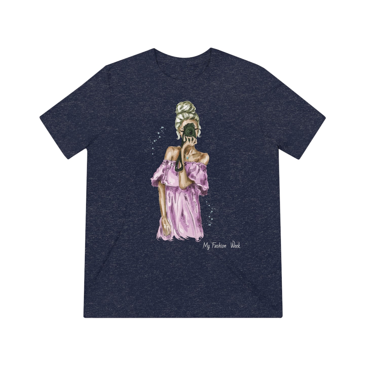 T-shirt tri-mélange avec motif artistique