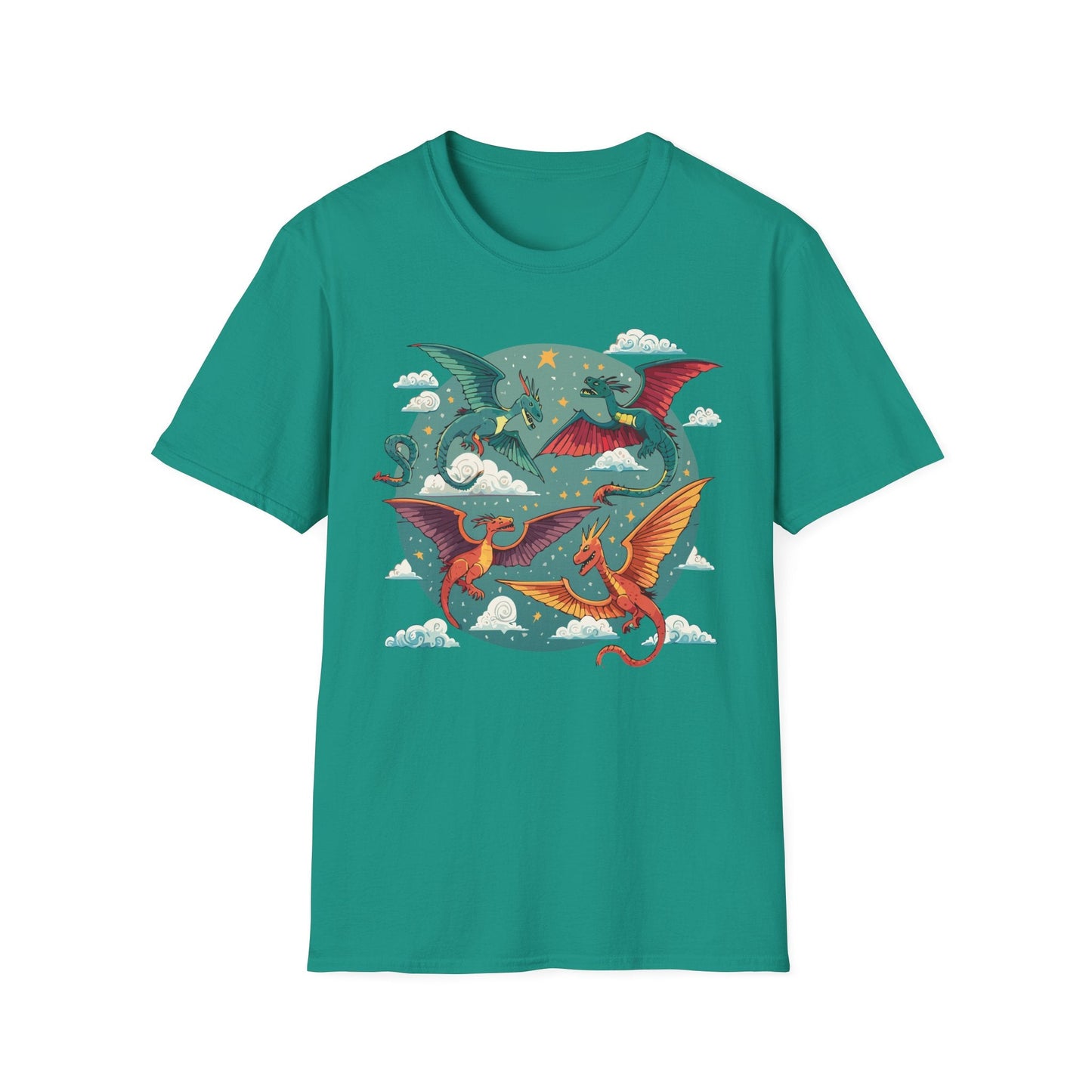 Dragon Graphic Unisex 100 Cotton Tee with Animal Artwork Design 15