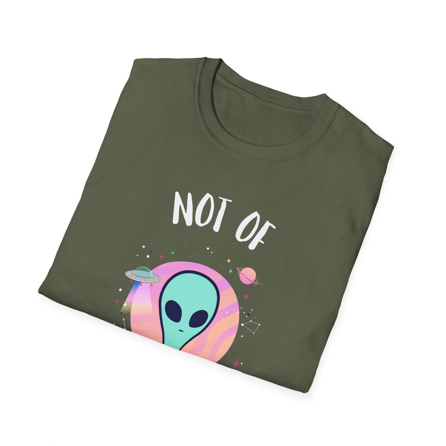 Alien Graphic TShirt  Not Of This World Cute Pastel UFO Tee