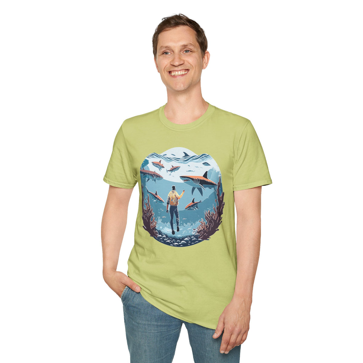 Ocean U boat Graphic Tee Gildan Unisex 100 Cotton Tee Shirt c34