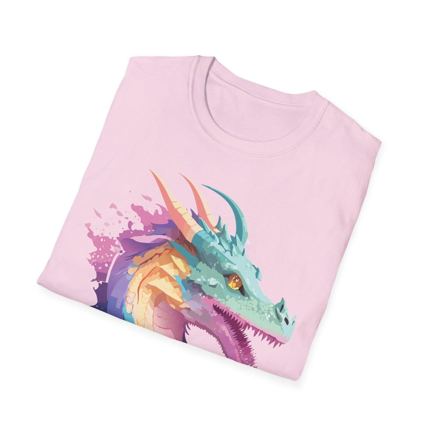 Dragon Graphic Tee Unisex Short Sleeve Dragon Shirt With Animal Design Gildan SoftStyle 64000