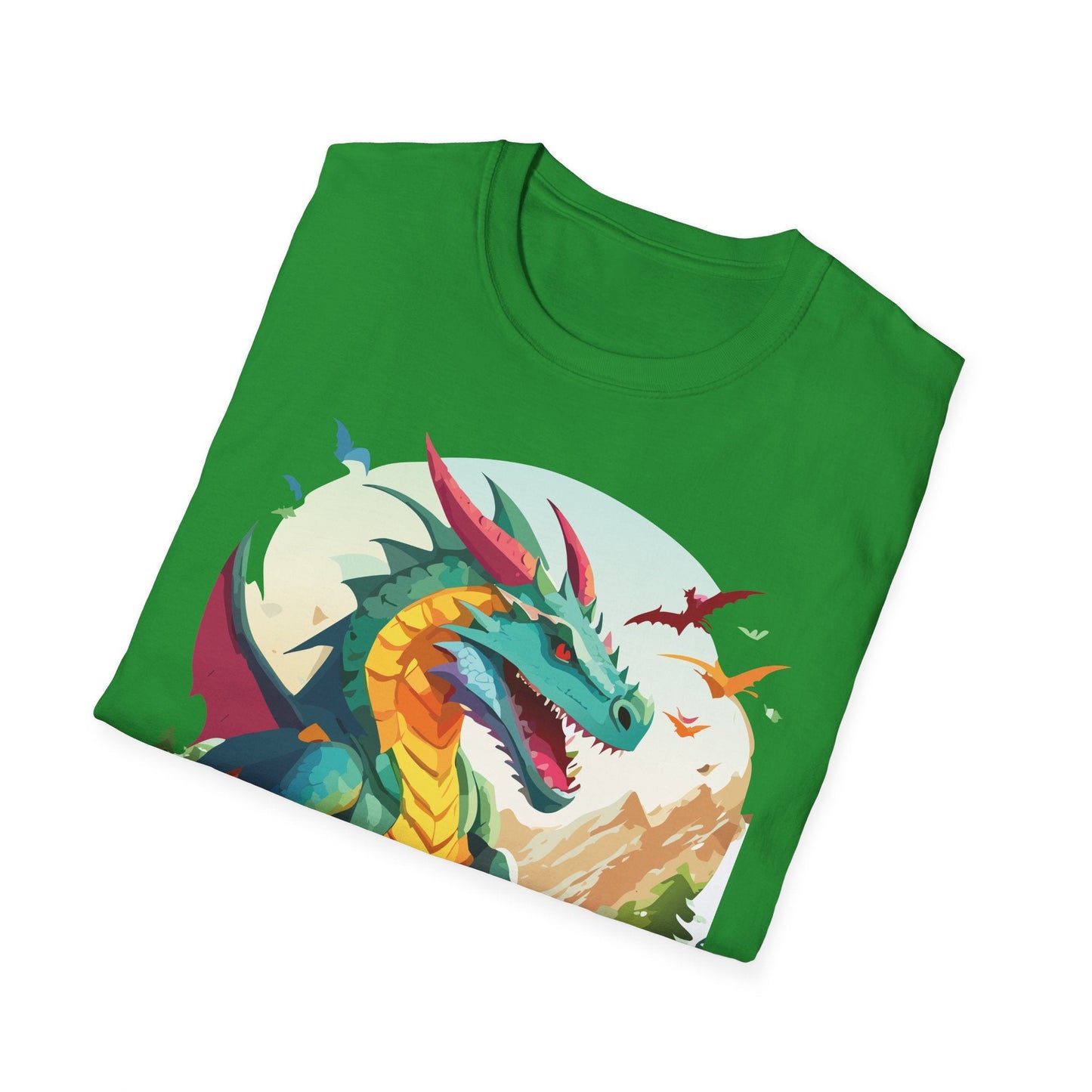 Dragon T Shirt Unisex Animal Tee Softstyle 64000 Premium 100 Percent Ring Spun Cotton