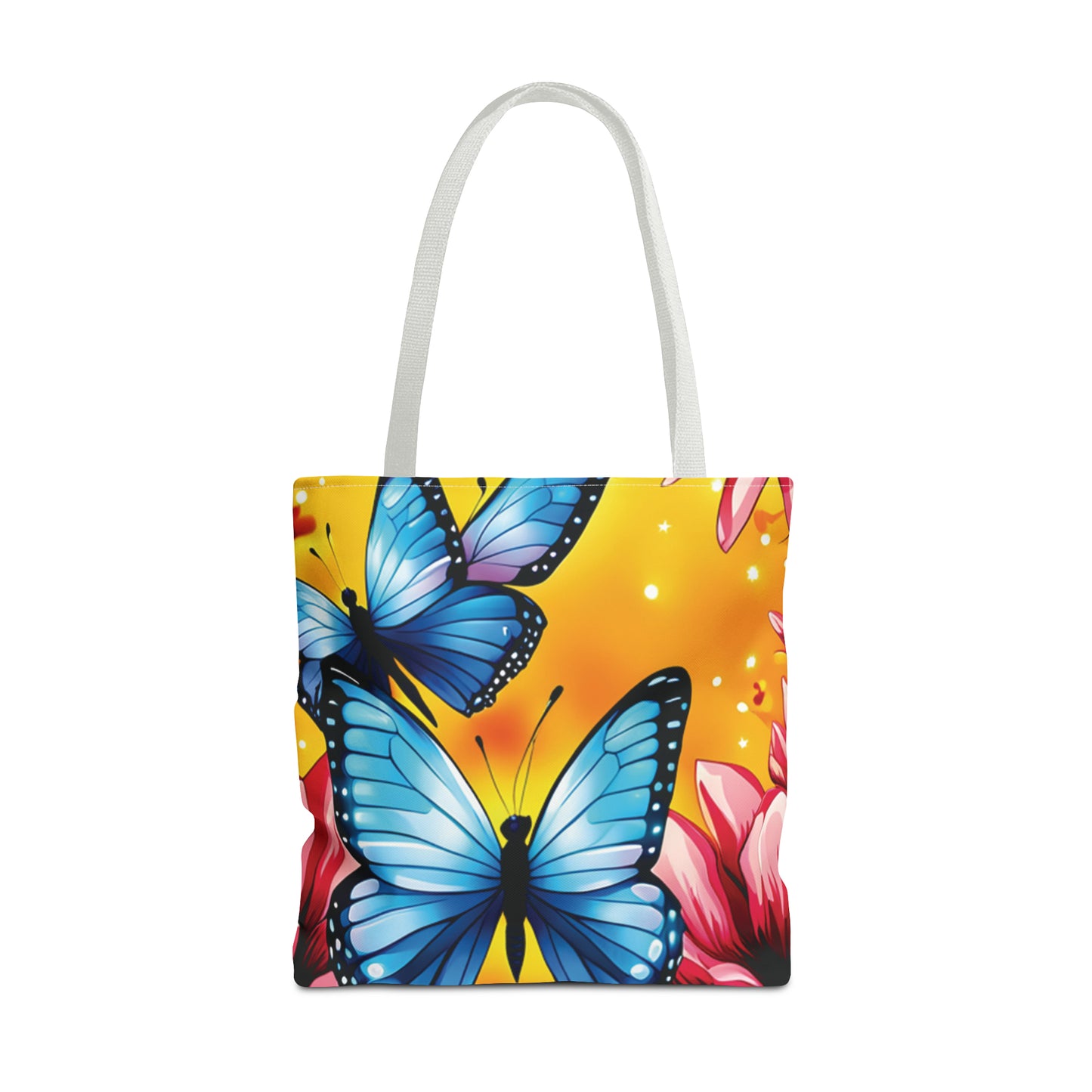 Bolsa de lona con estampado de mariposas 