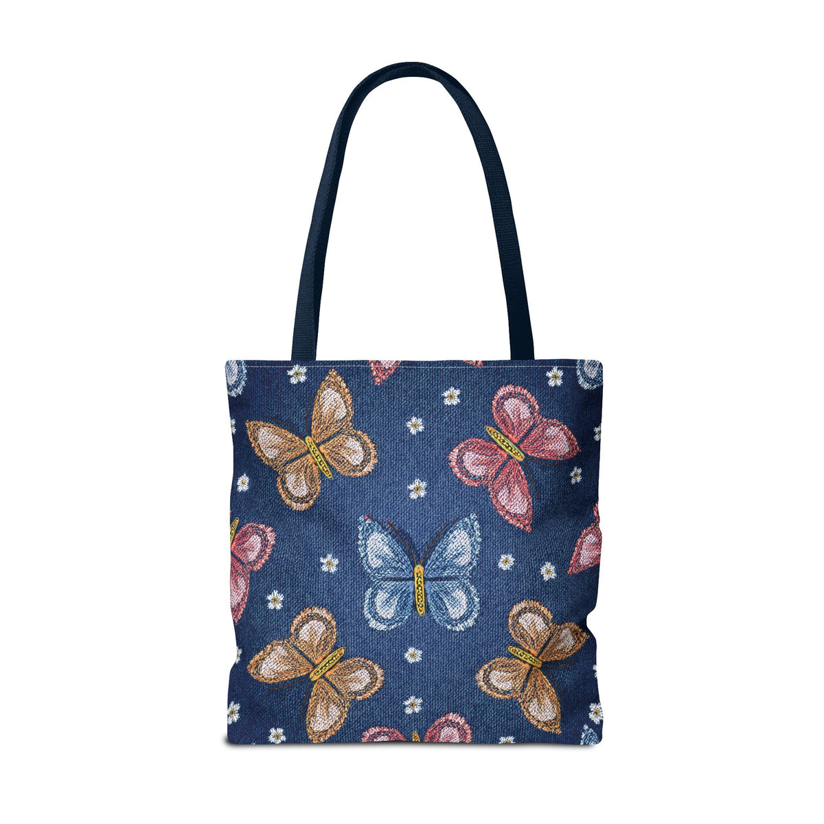 Denim Fabric Imitation Print Unisex Canvas Bag Poly Spun 3 Sizes Tote Bag 171