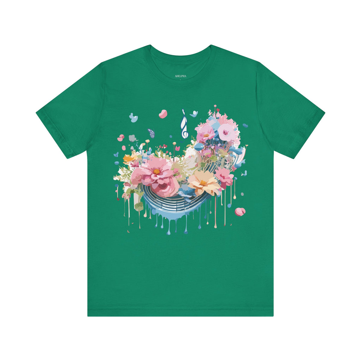 Music Graphic Unisex Cotton Bella+Canvas Tee with Art Design m88
