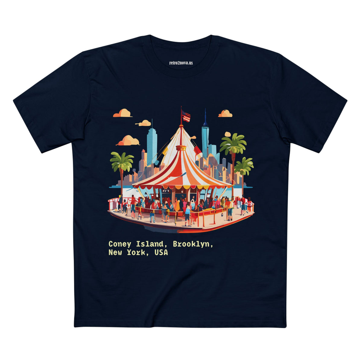 Coney Island Carousel T-Shirt | Brooklyn New York Illustration