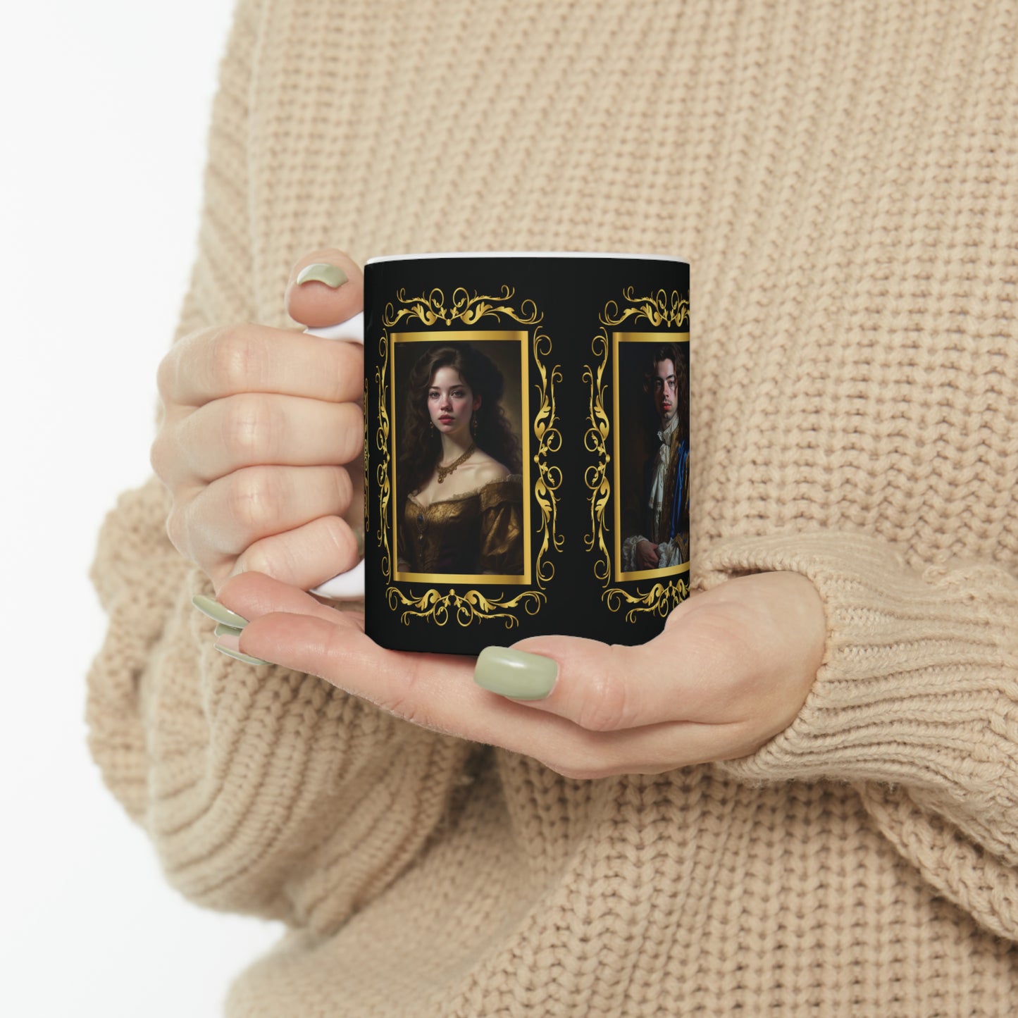 Coffee & Tea Mug with Antique Portraits