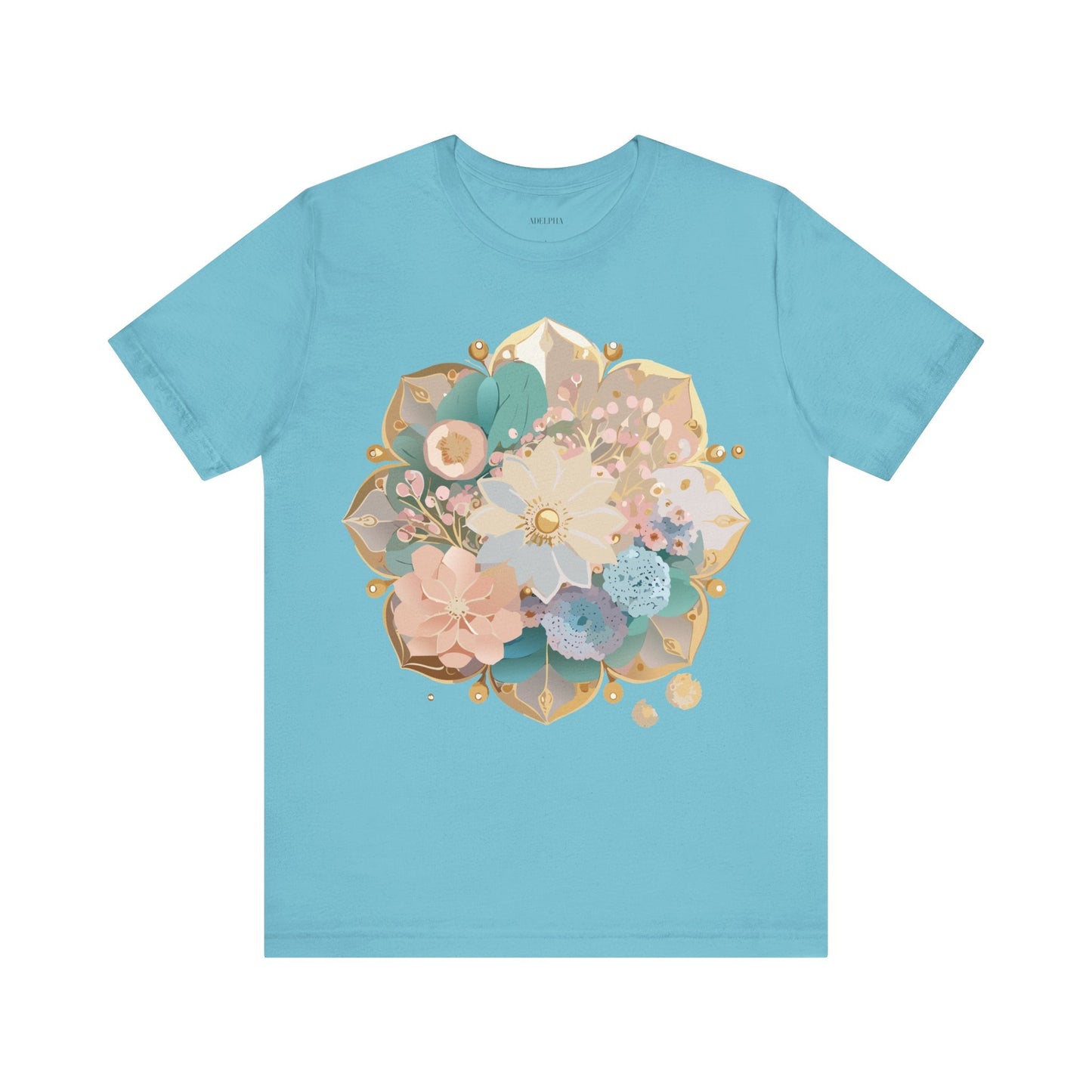 Mandala Graphic Unisex 100 Cotton Vintage Floral Artwork Tee 15