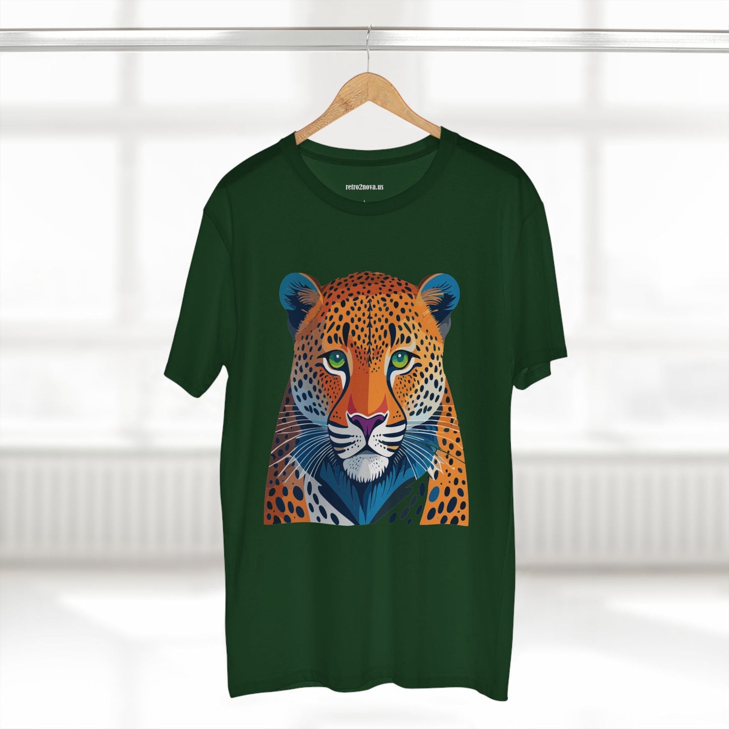 Unisex Cheetah Shirt Premium Cotton Tee With Original Art Design From Retro2Nova Art Collection For Everyday Comfort