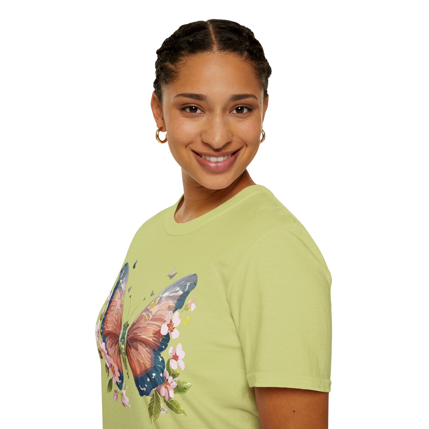 Unisex Monarch Butterfly T Shirt Softstyle 64000 Gildan Ring Spun Cotton Tee Lightweight Comfort