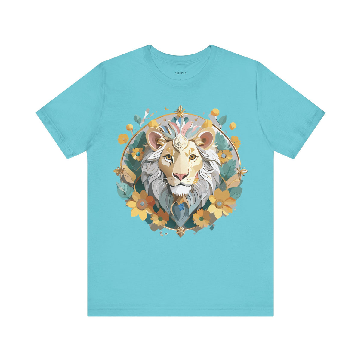 Medallion Graphic Unisex Cotton Bella+Canvas Tee with Art Design d57