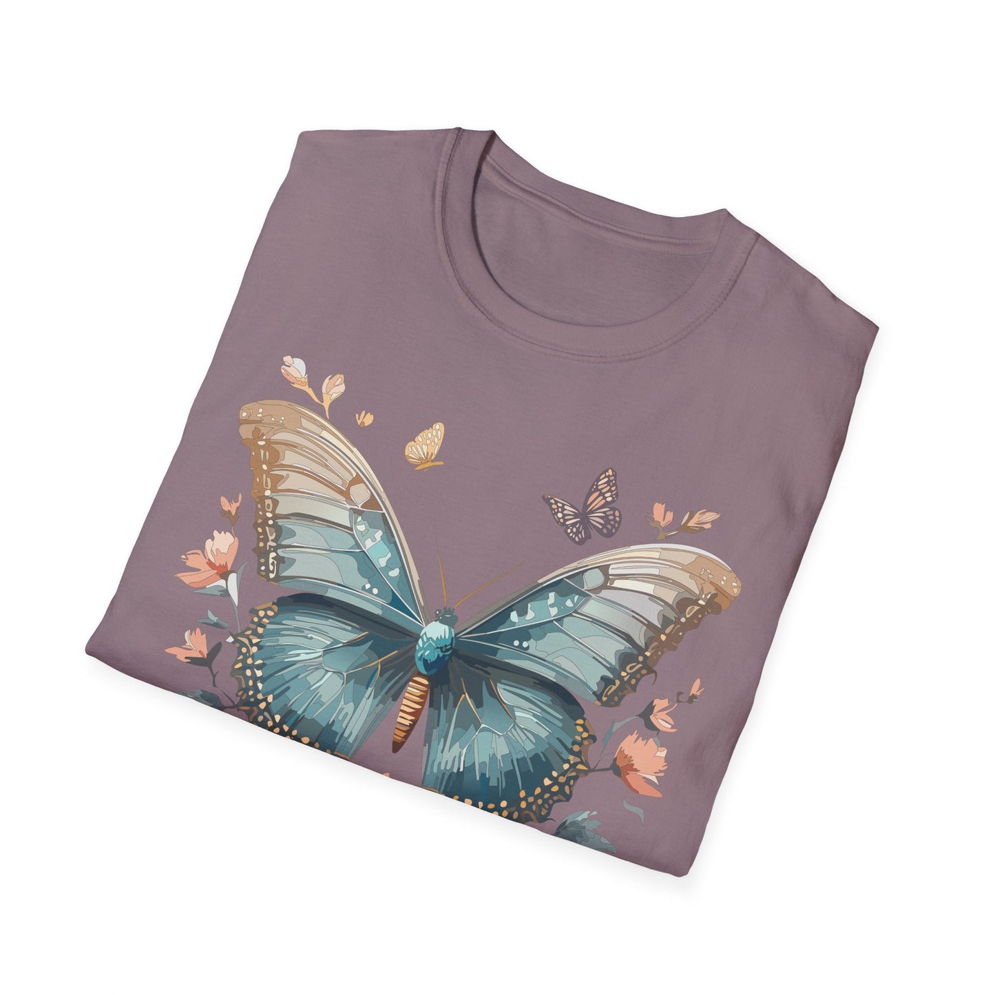 Butterfly Shirt Unisex Monarch T Shirt Gildan Softstyle 64000 Ring Spun Cotton Tee Breathable Comfort
