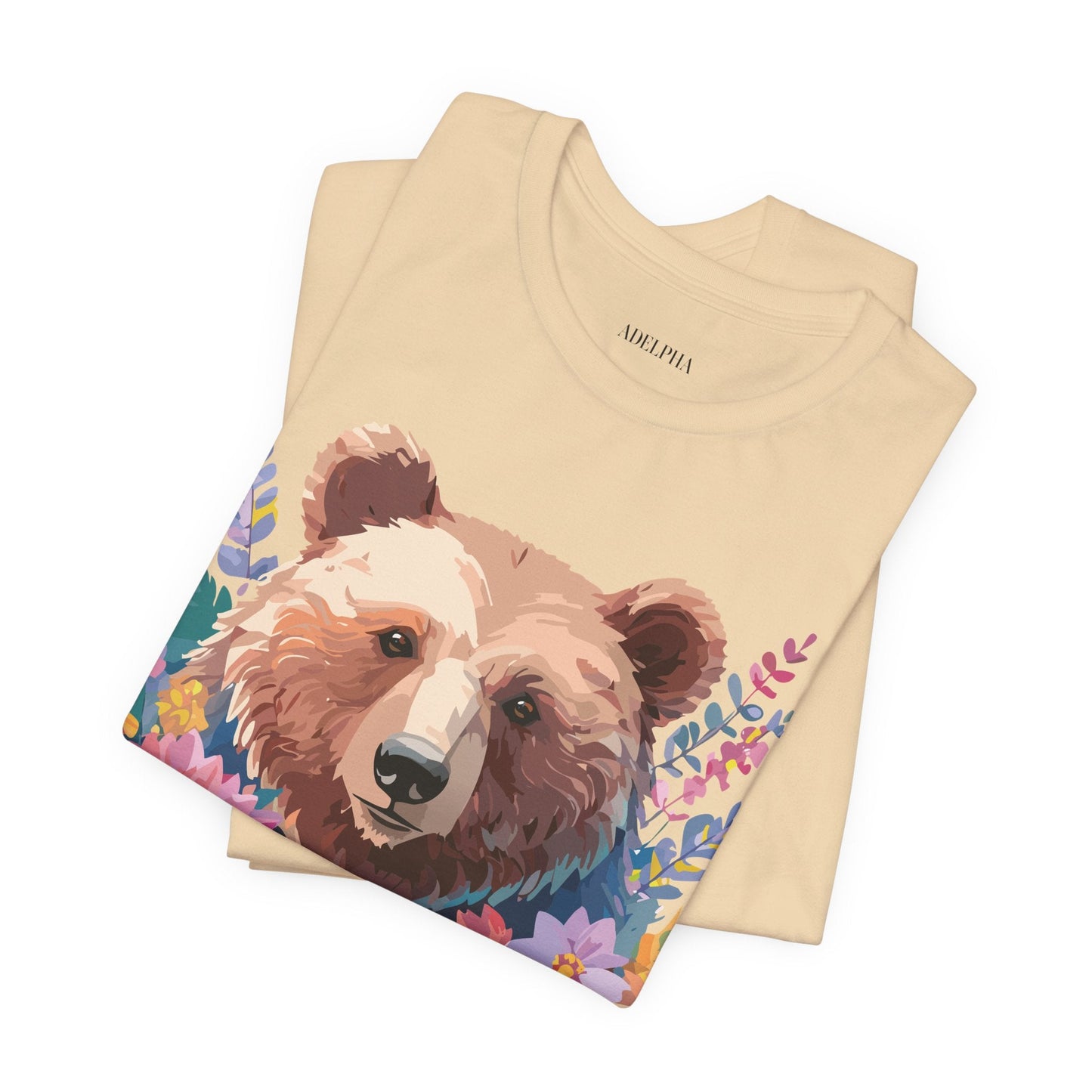 Bear Graphic Unisex 100 Cotton Short Sleeve Art Design Vintage T-Shirt 5