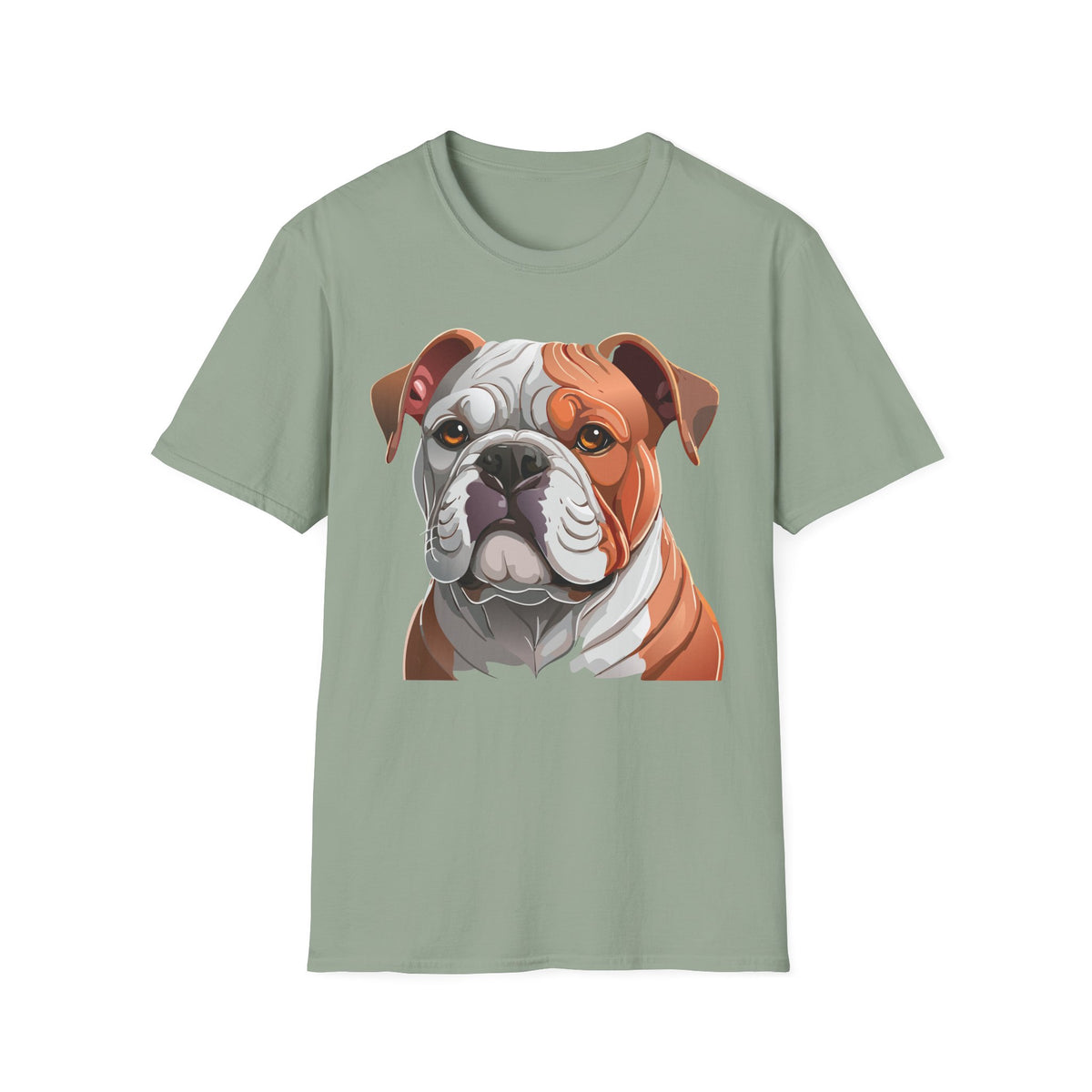 Bulldog Face T-Shirt | English Bulldog Illustration