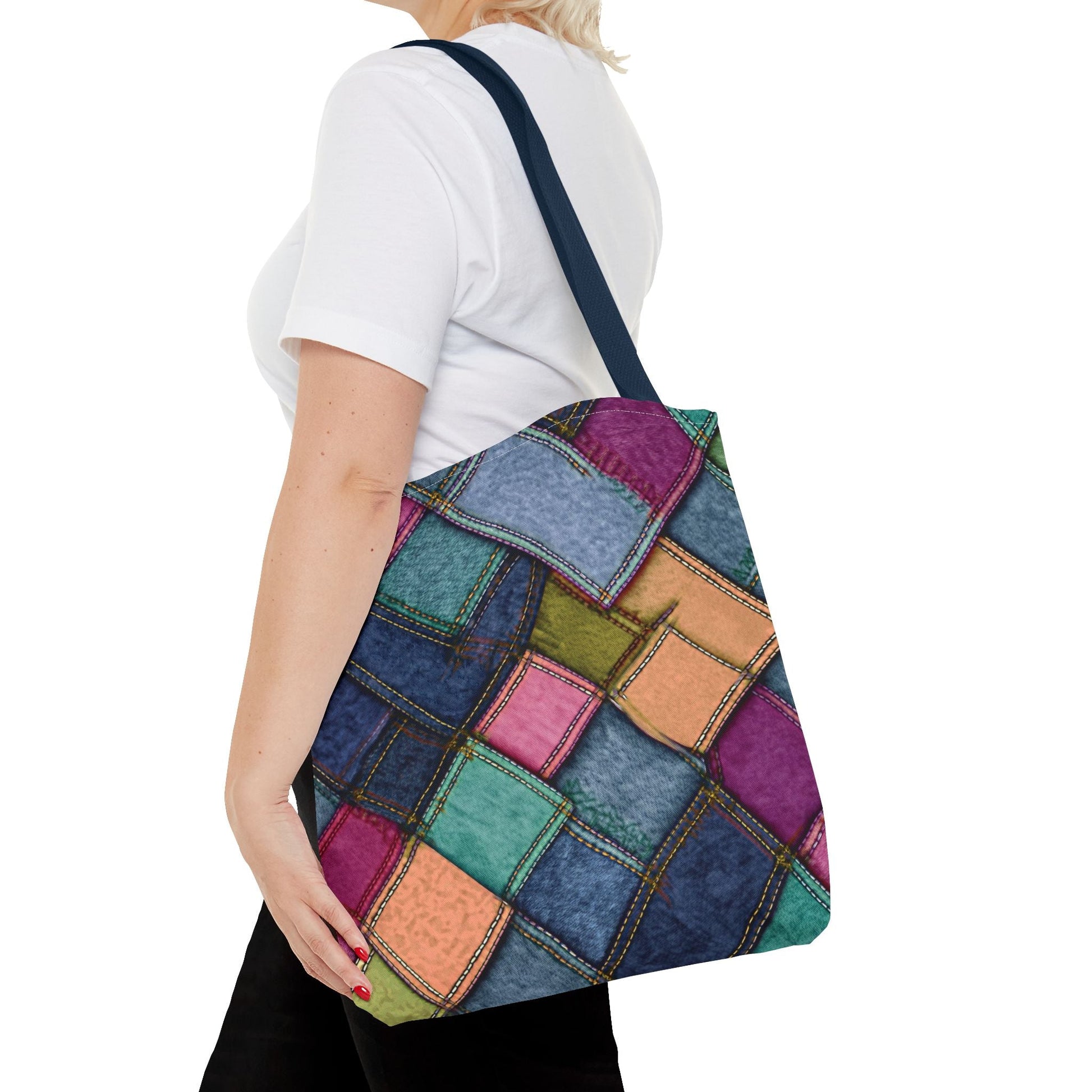 Denim Canvas Bag, Tote Bag Denim Printify