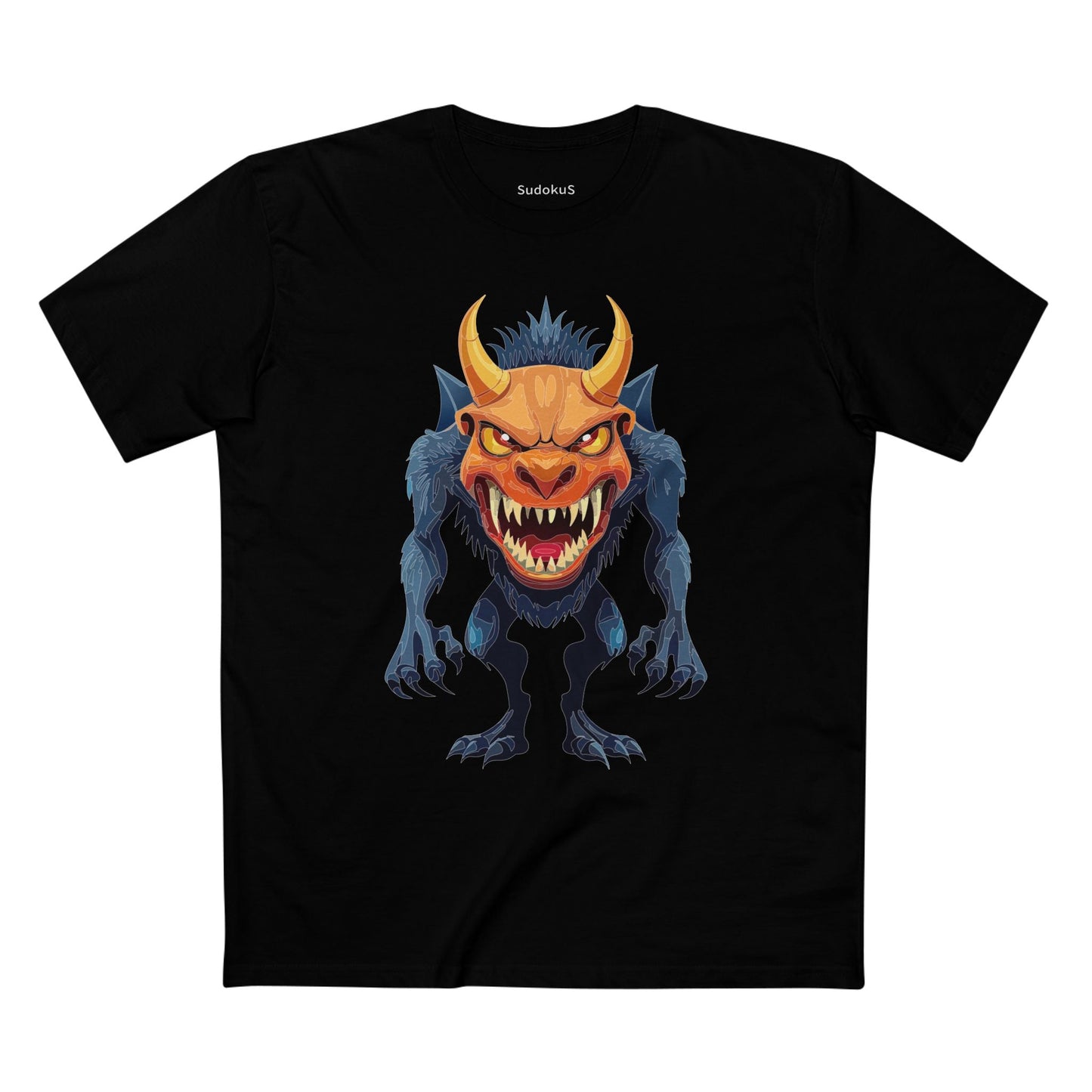 Cartoon Monsters Graphic Unisex 100 Cotton Staple Tee 5