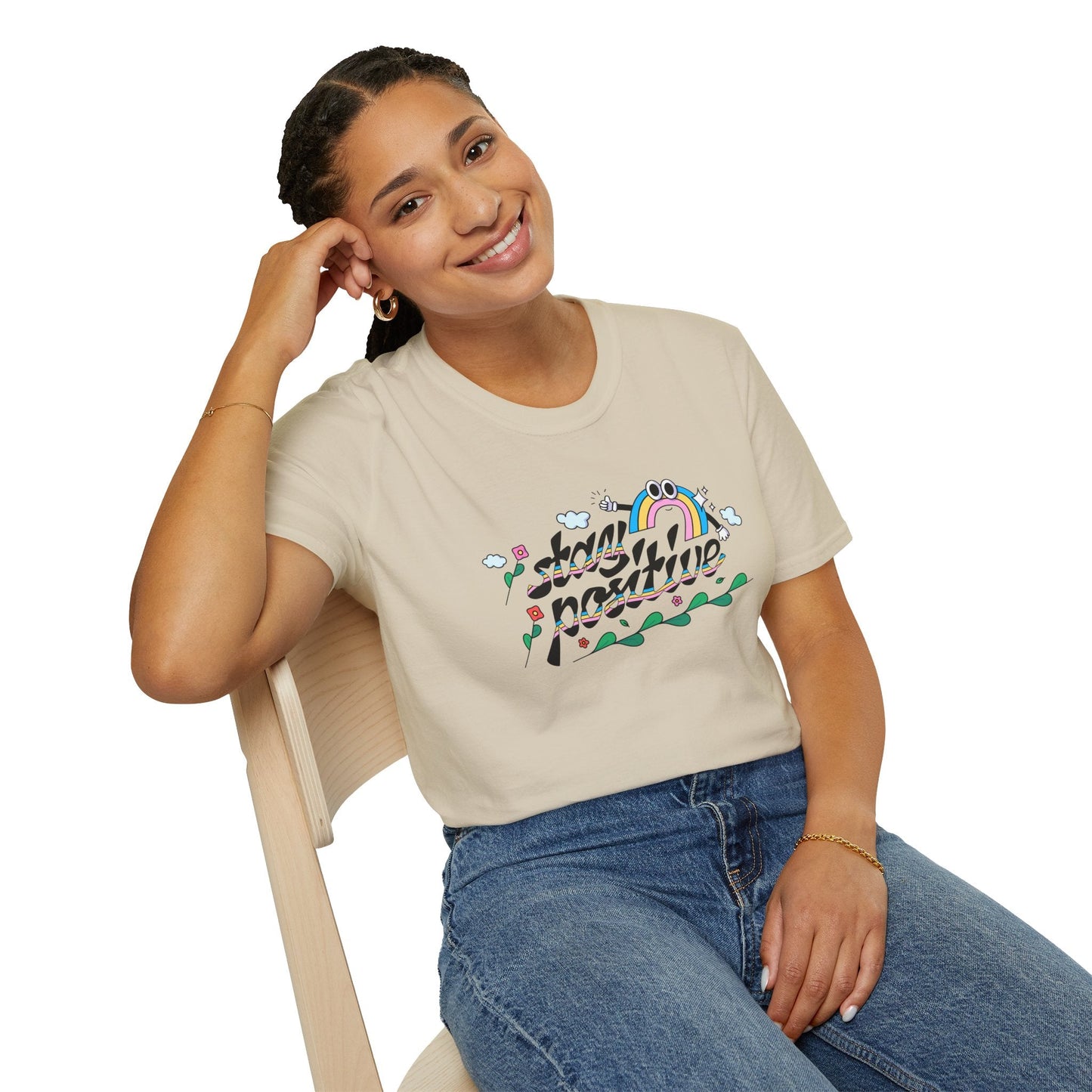 Positive Slogan T Shirts Unisex Softstyle Tee With Positive Words And Good Quotes Gildan 64000