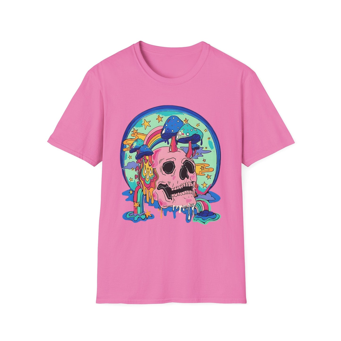 Skull Graphic Tee Unisex Gildan Softstyle 64000 100 Cotton Short Sleeve Shirt Art Design