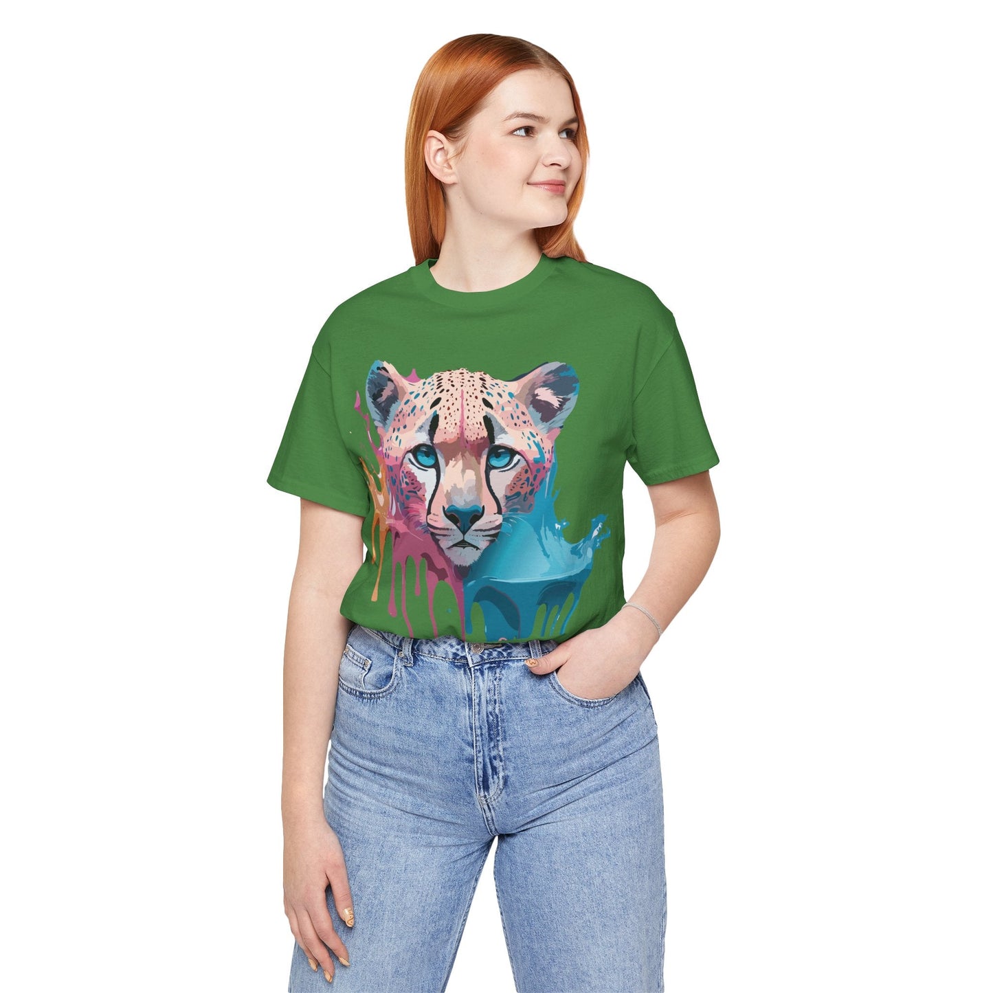 Cheetah Graphic Unisex 100 Cotton Artwork Tee 12