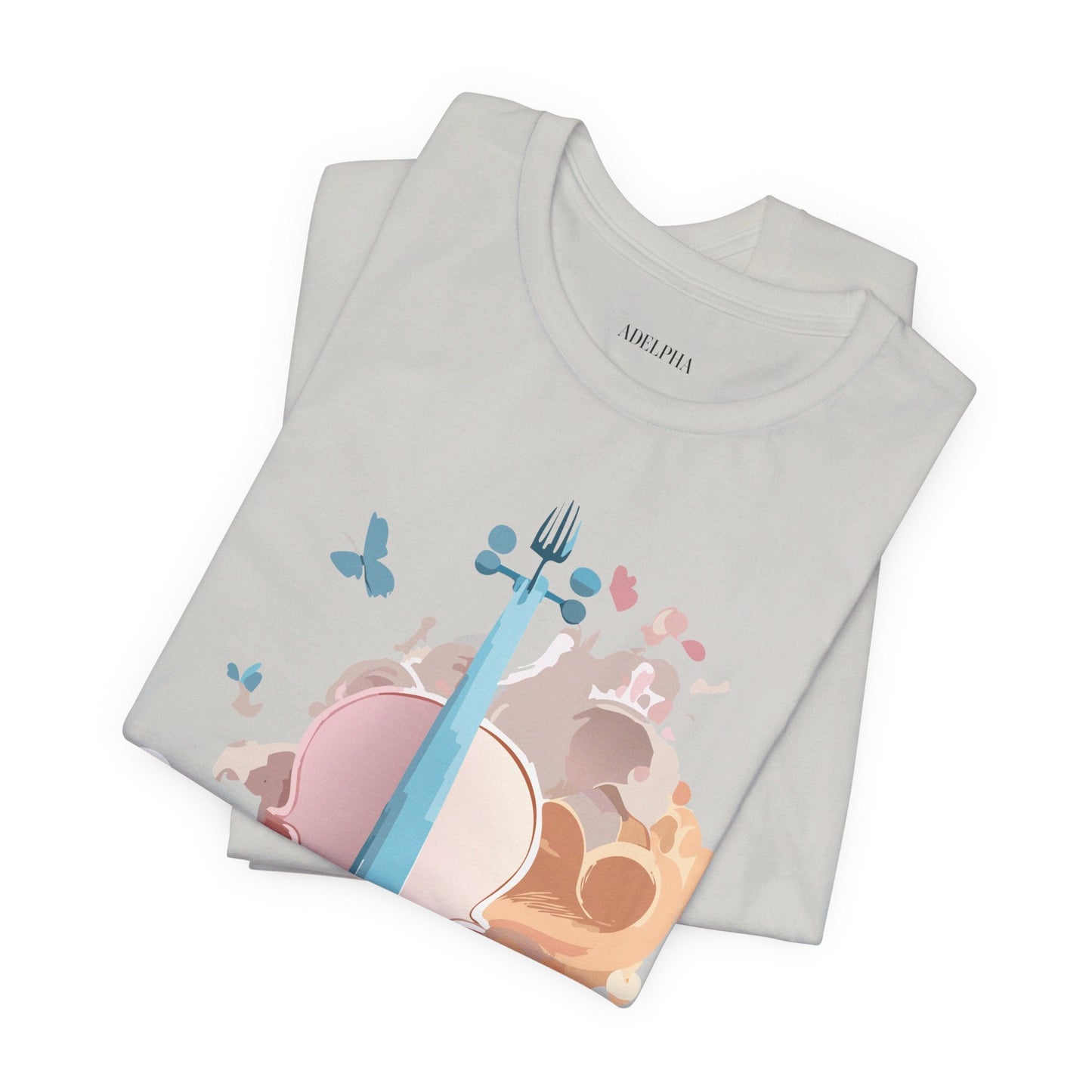 Music Graphic Unisex 100 Cotton Vintage Art with Musical Elements Tee 7