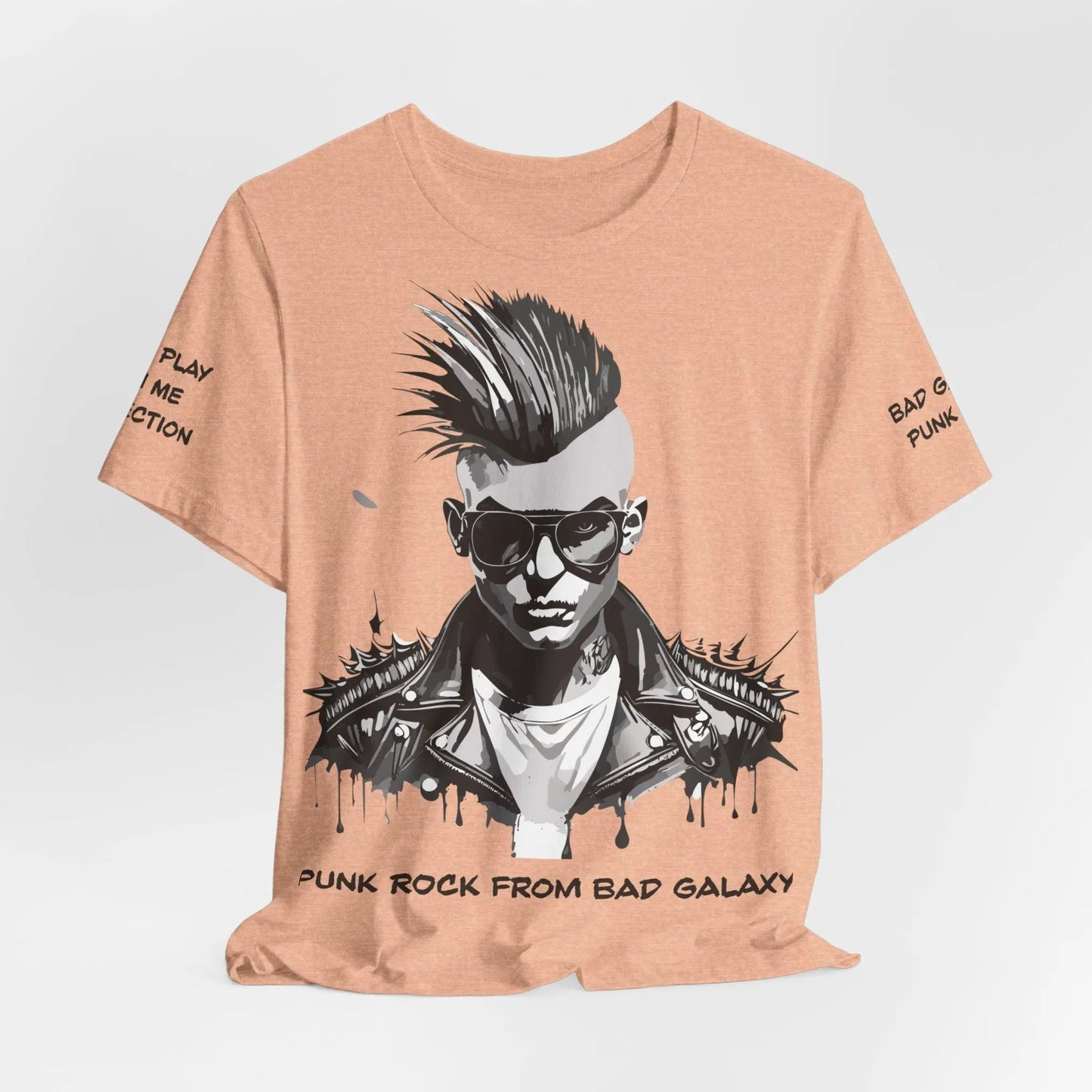 Punk Rock Tee Shirt From Bad Galaxy Made To Order 100 Percent Cotton Eco Friendly Inks