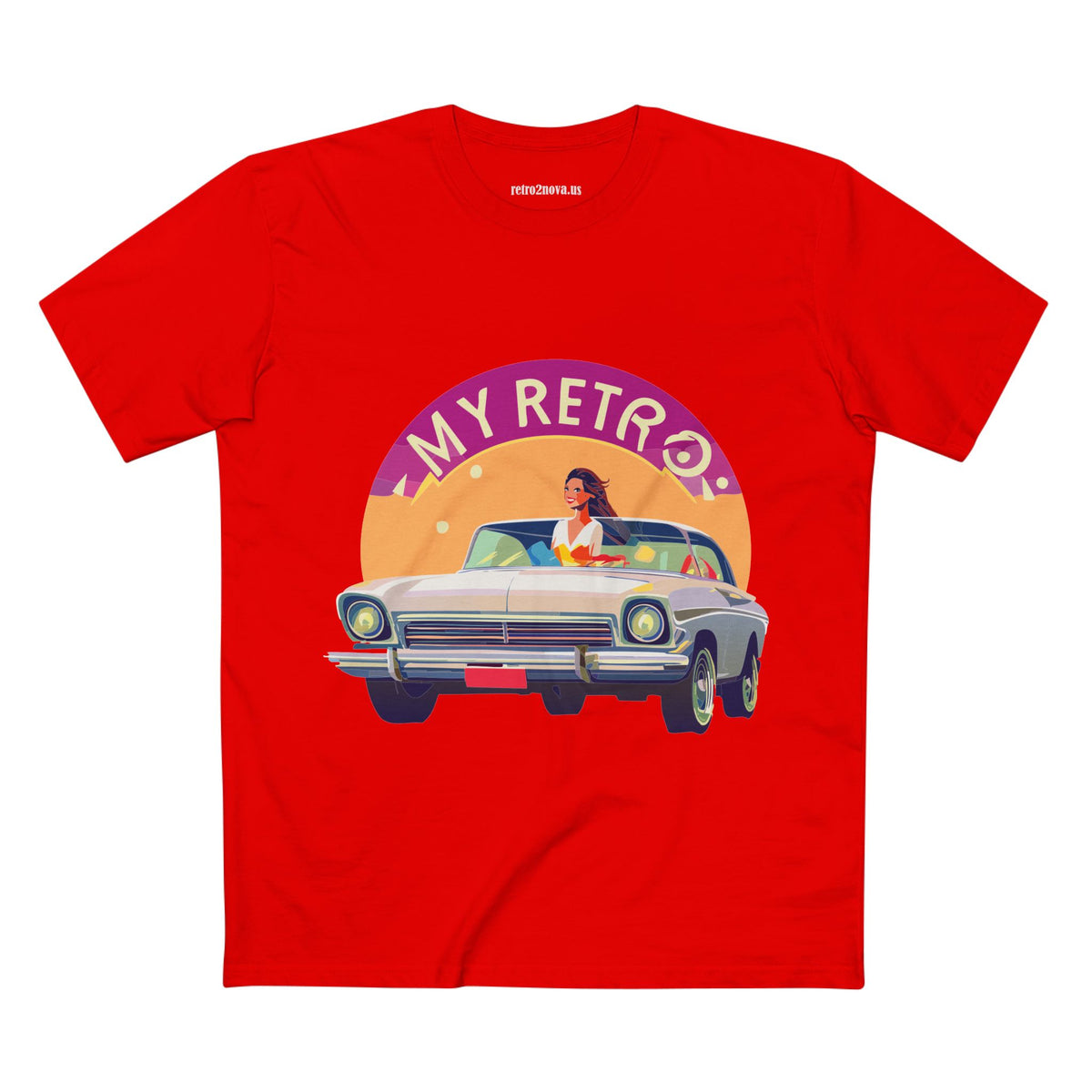 Retro Car Vintage Graphic Tee Staple Unisex 100 Cotton Tee Shirt - RC-26